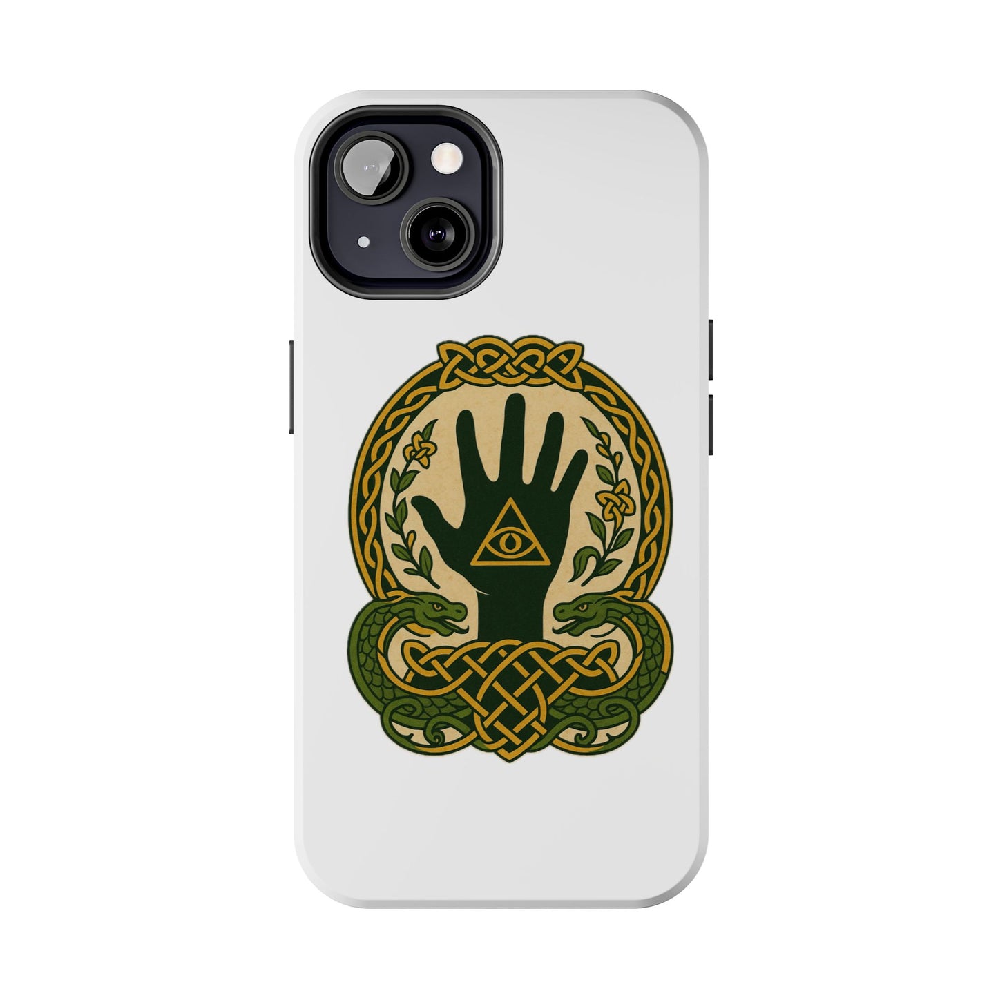 Celtic Eye of Providence Tough Phone Case — Protective Mythic Hand Design
