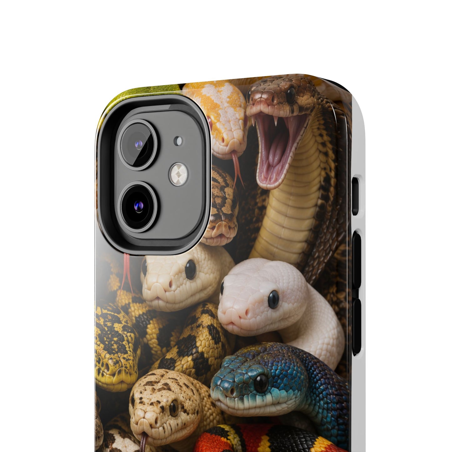 Snake Pattern Tough Phone Case — Colorful Snakes Protective Phone Cover