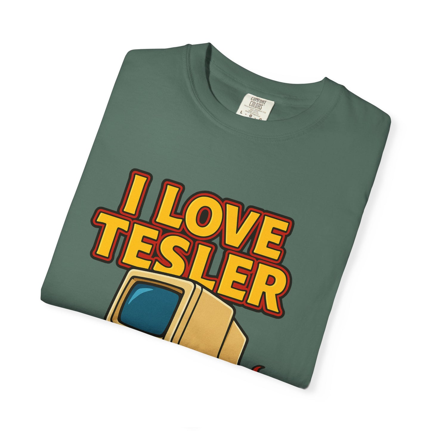 I Love Tesler Vintage Computer Tee — Retro Tech Graphic T-Shirt
