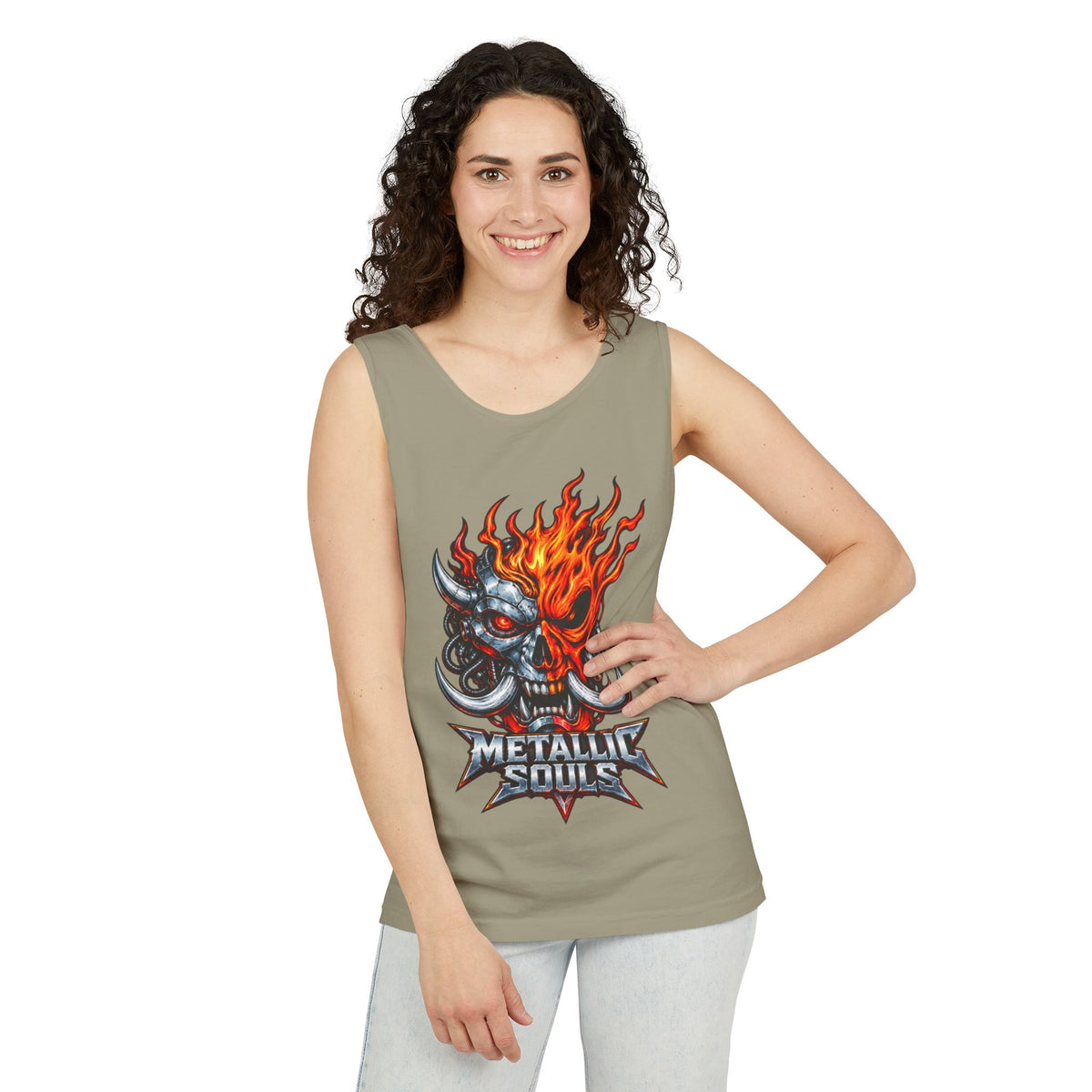 Flaming Skull "Metallic Souls" Tank Top