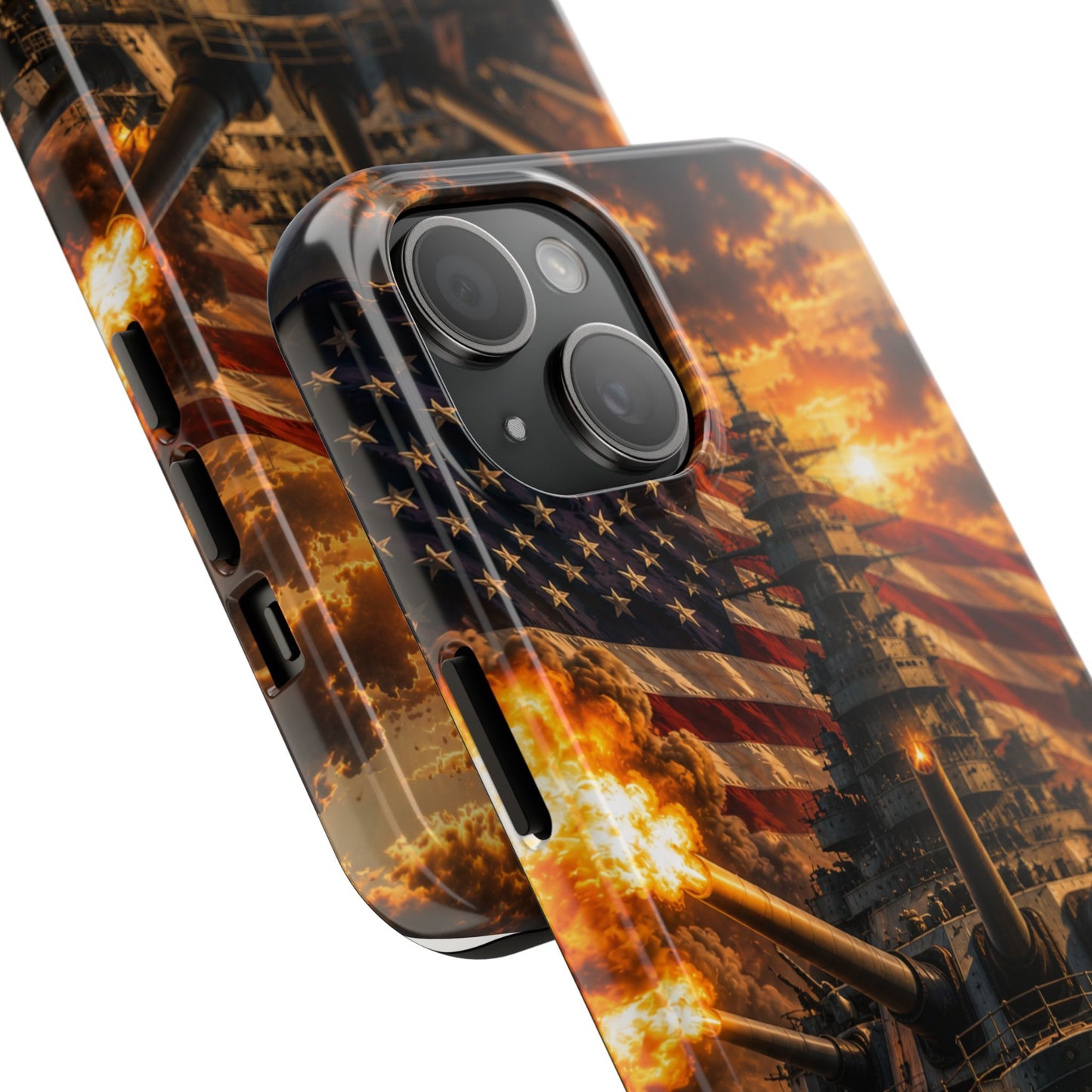 Battleship Flag Phone Case – Tough Patriotic Military iPhone Cover
