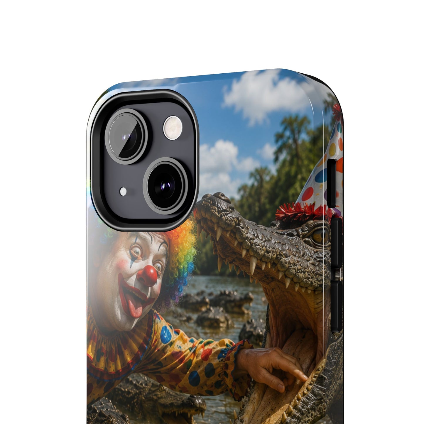 Creepy Clown Alligator Tough Phone Case — Horror Phone Cover for Scary Fans