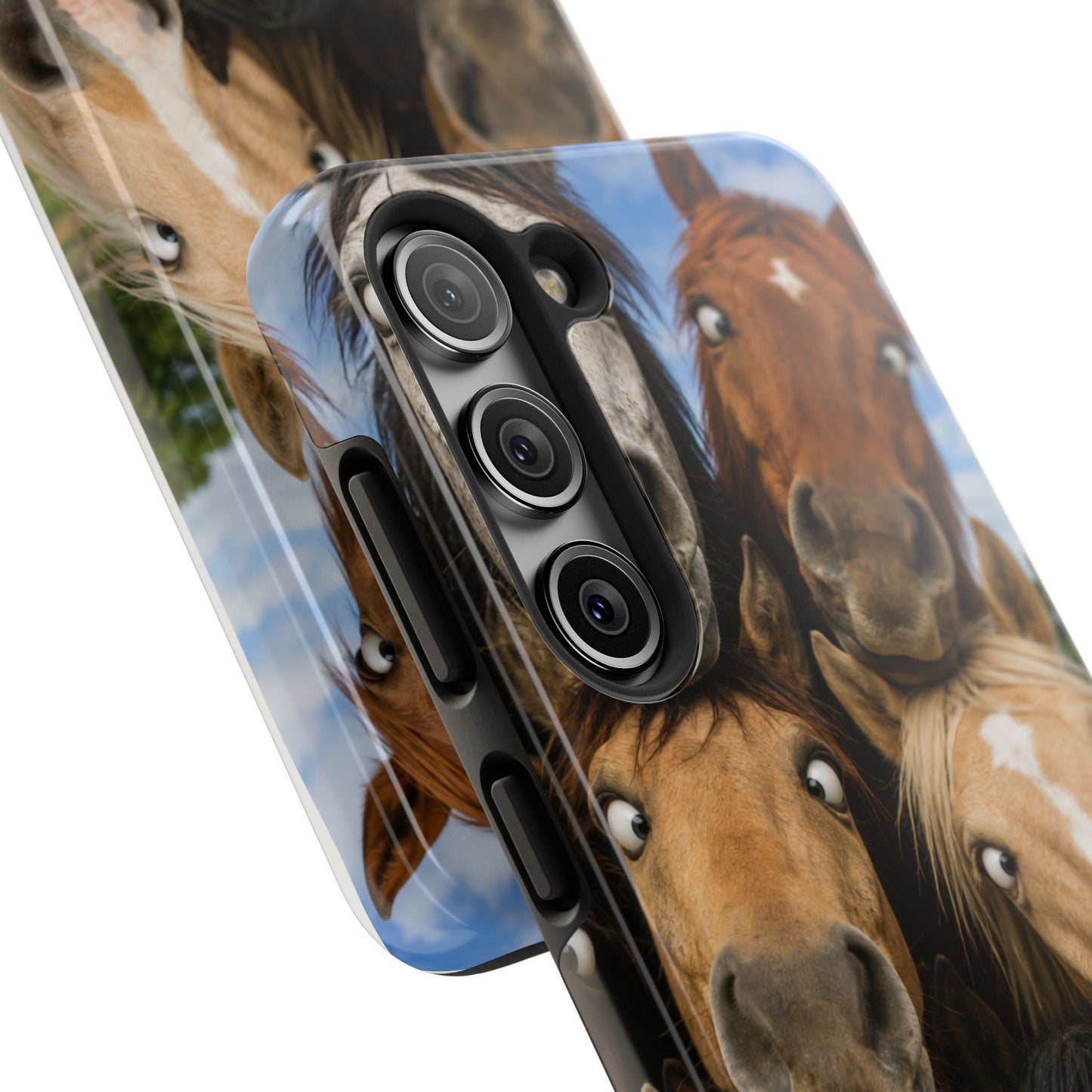 Horse Herd Phone Case — Funny Goofy Horses Tough Protective Cover