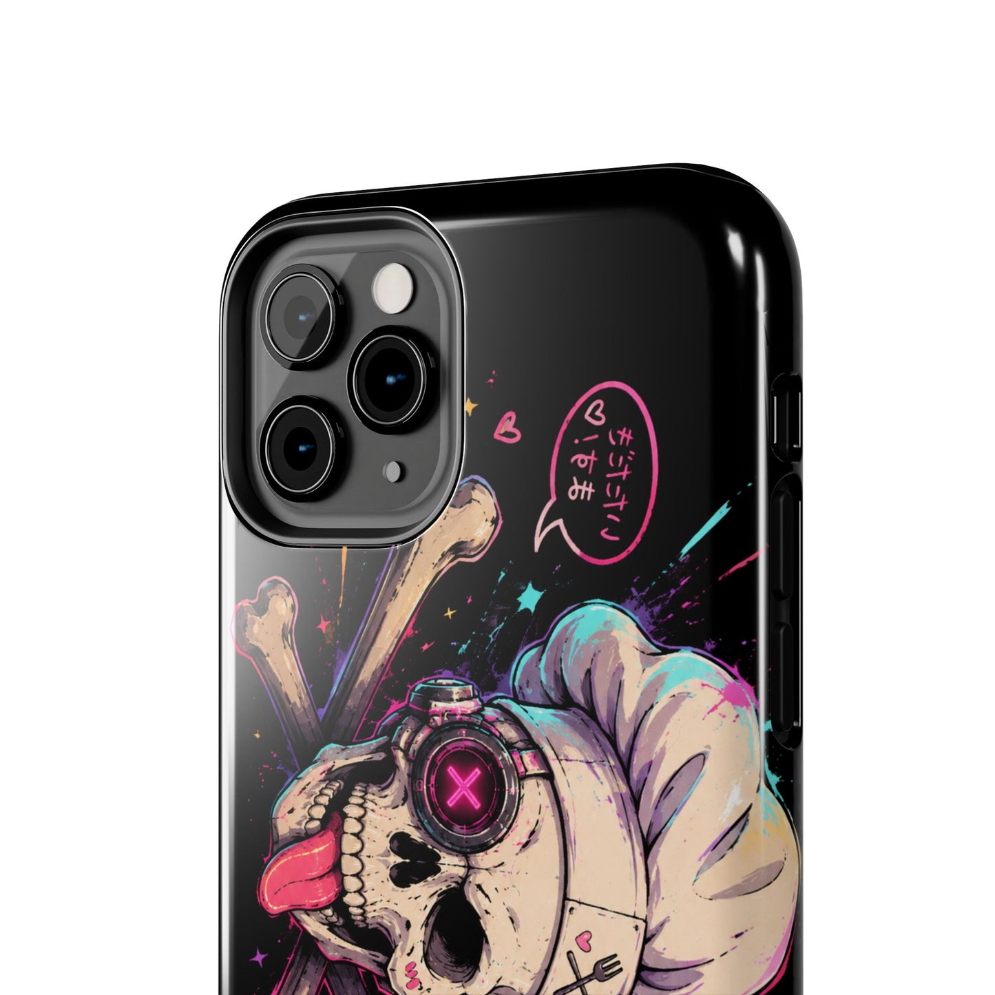 Skull & Crossbones Tough Phone Case — Neon Kawaii Punk Protection