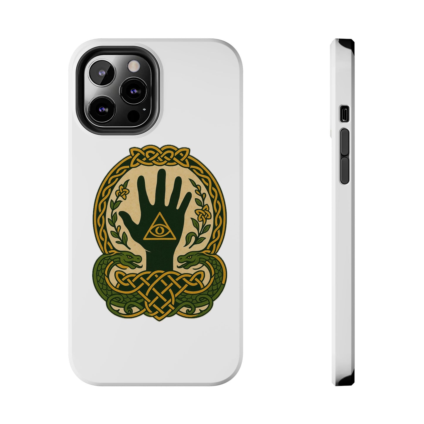 Celtic Eye of Providence Tough Phone Case — Protective Mythic Hand Design