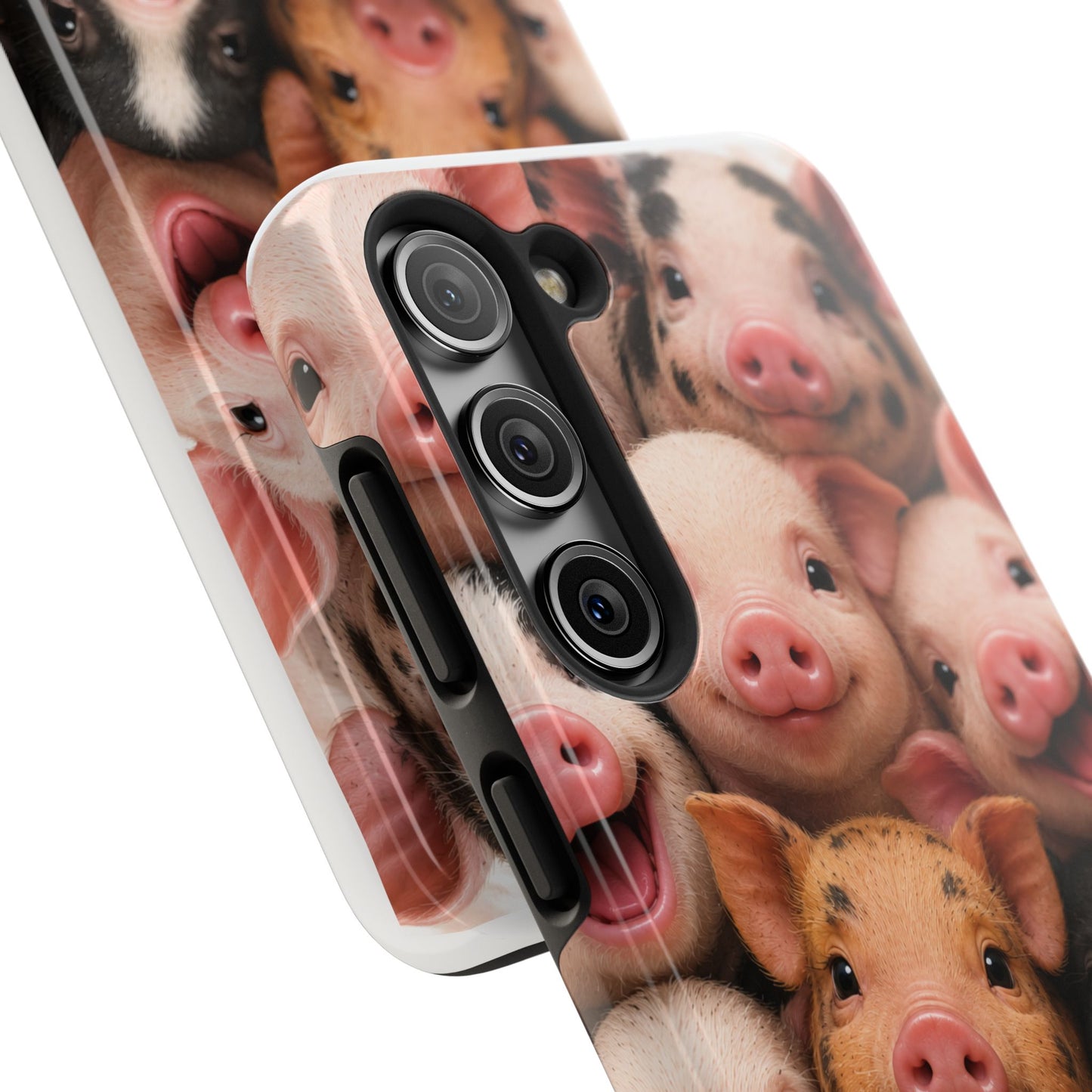 Pig Faces Tough Phone Case — Cute Farm Animal iPhone Protective Cover