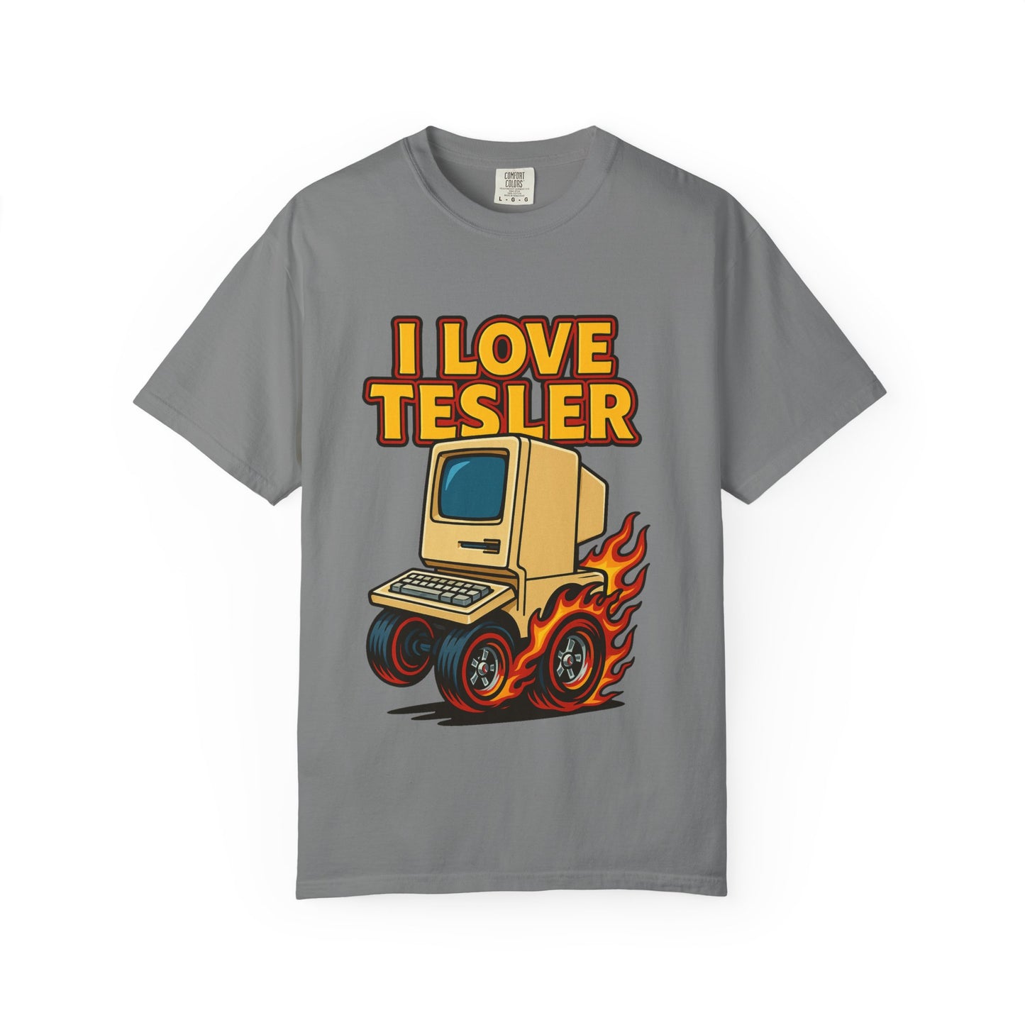 I Love Tesler Vintage Computer Tee — Retro Tech Graphic T-Shirt