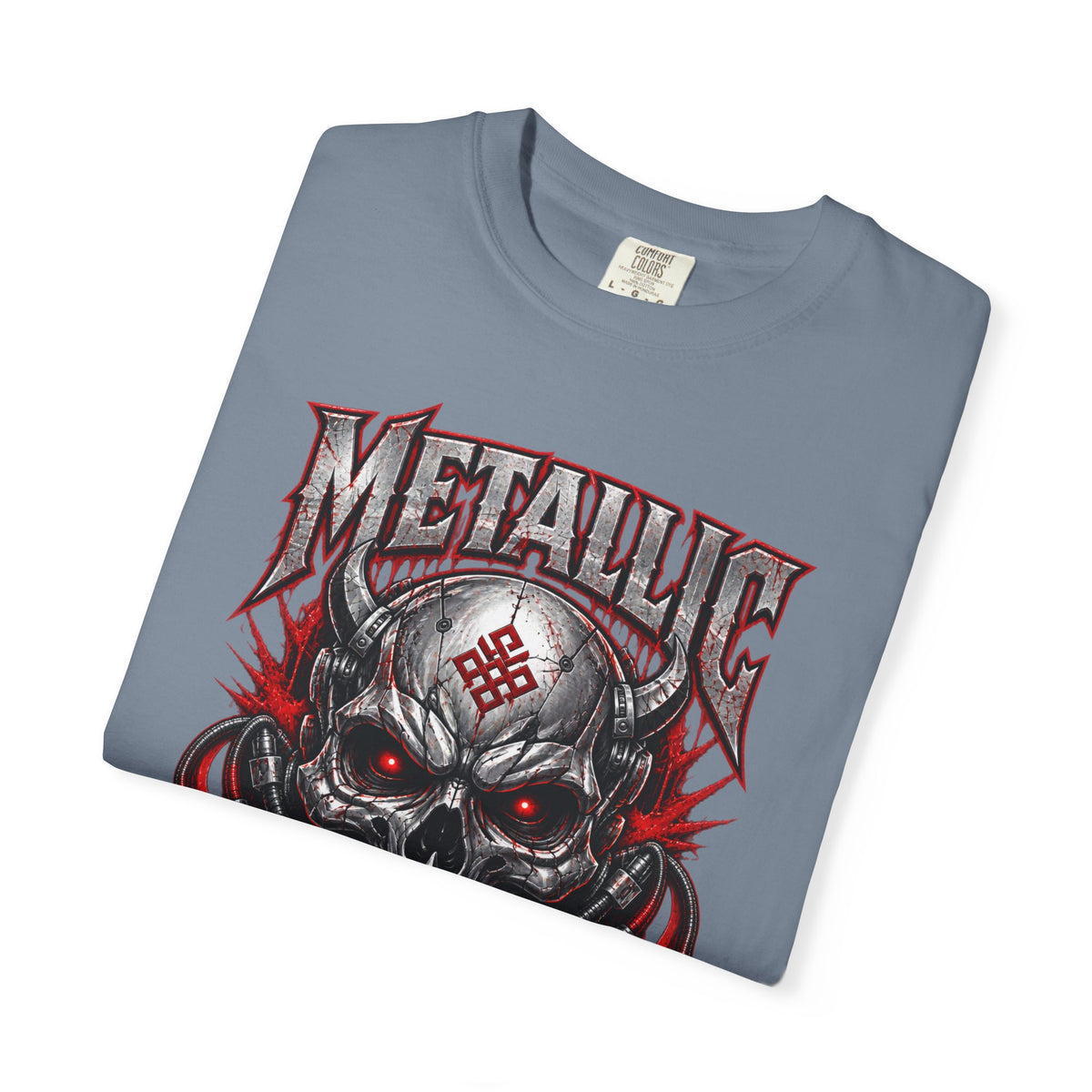 Metallic Souls Skull T-Shirt — Gothic Heavy Metal Band Tee