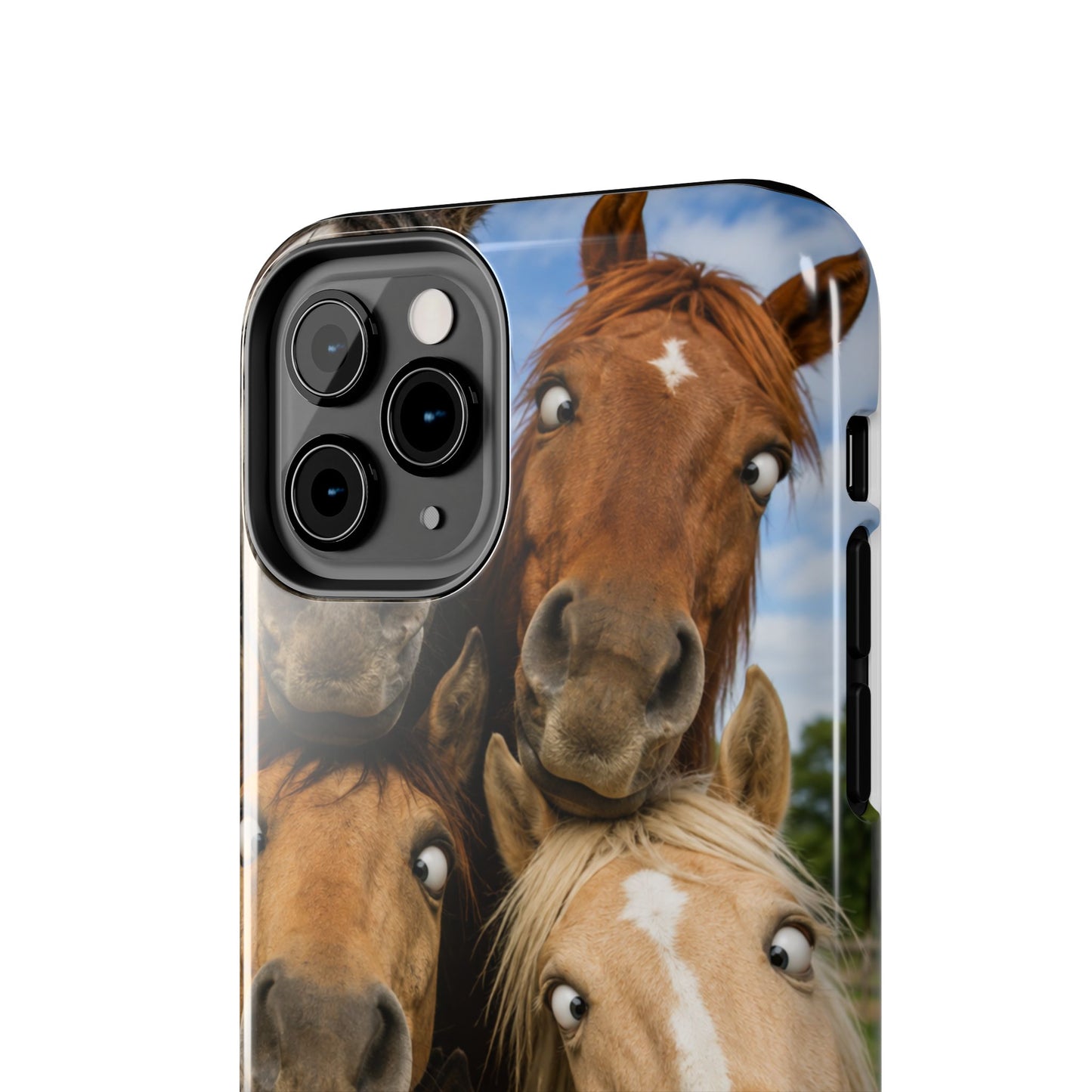 Horse Herd Phone Case — Funny Goofy Horses Tough Protective Cover
