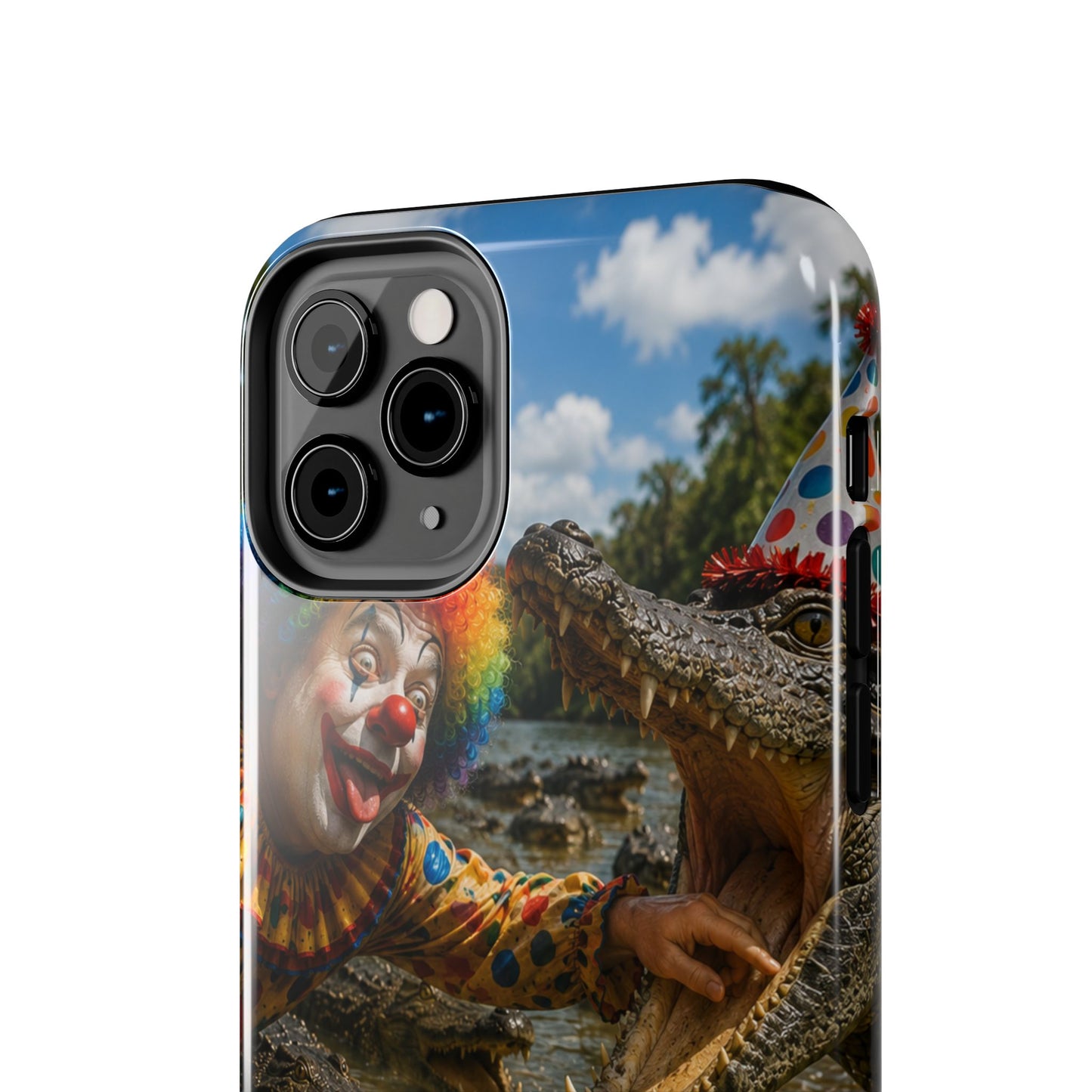 Creepy Clown Alligator Tough Phone Case — Horror Phone Cover for Scary Fans
