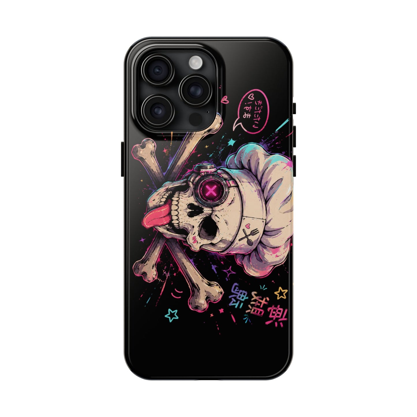 Skull & Crossbones Tough Phone Case — Neon Kawaii Punk Protection