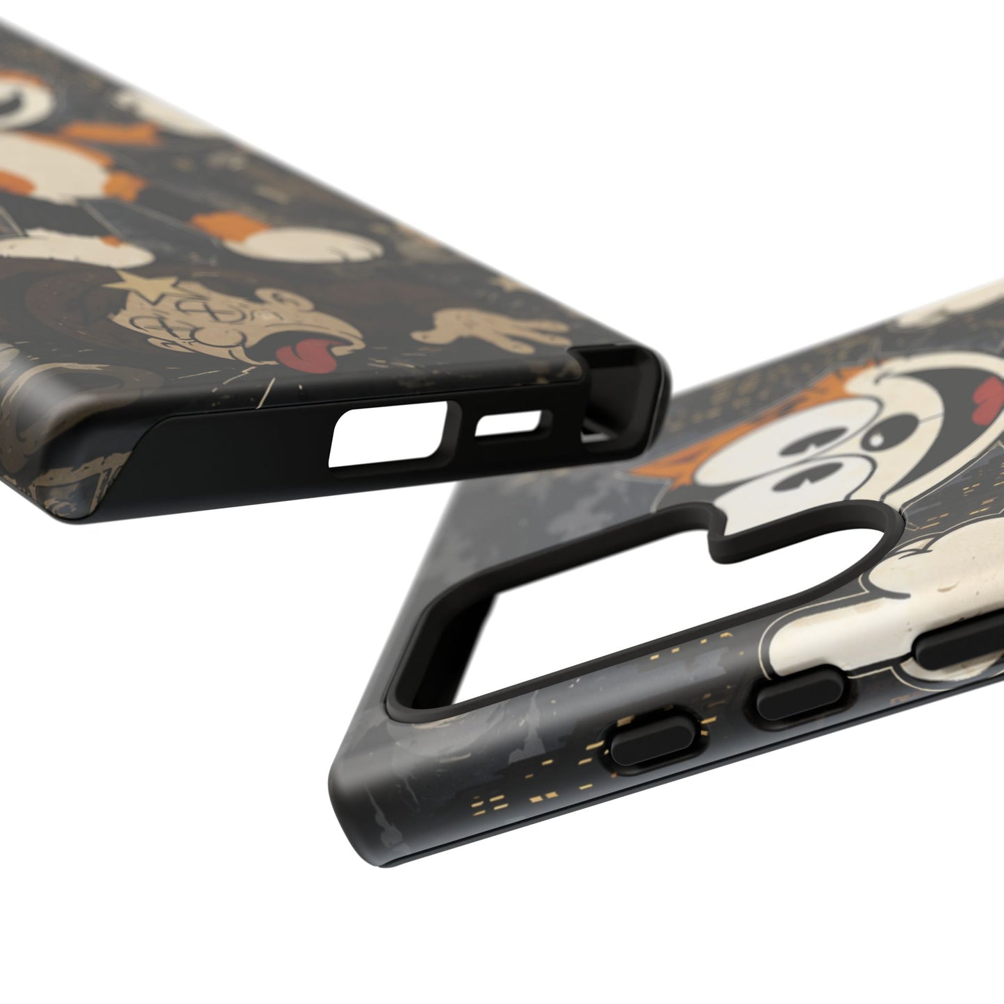 Vintage Cartoon Cat Phone Case — Edgy Felix-Style Illustration