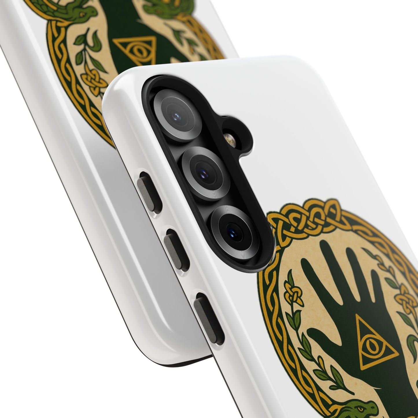 Celtic Eye of Providence Tough Phone Case — Protective Mythic Hand Design