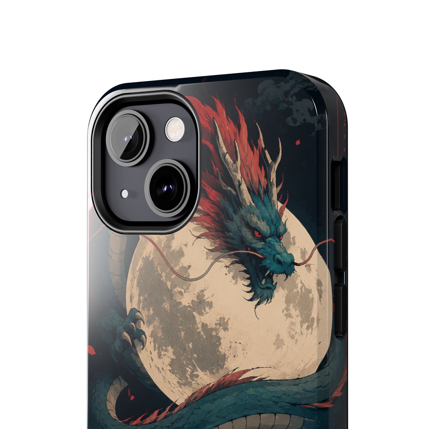 Dragon Moon Phone Case — Mythic Asian Serpent Design Tough Case
