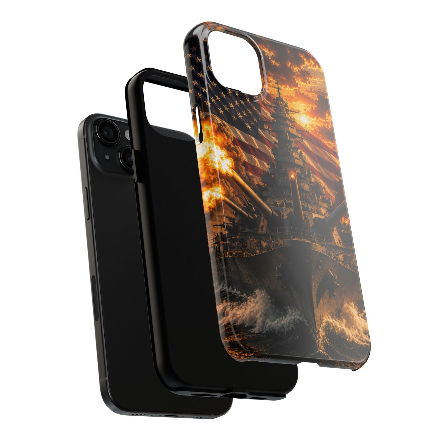 Battleship Flag Phone Case – Tough Patriotic Military iPhone Cover