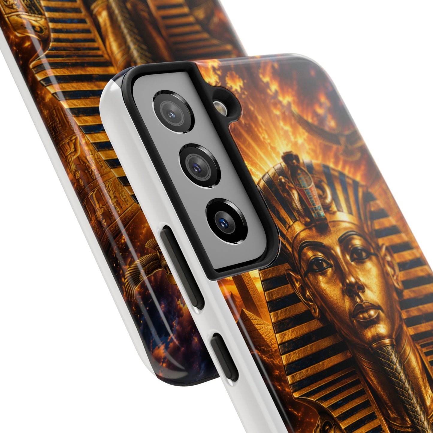 Egyptian Pharaoh Tough Phone Case — Protective Golden Tutankhamun Design