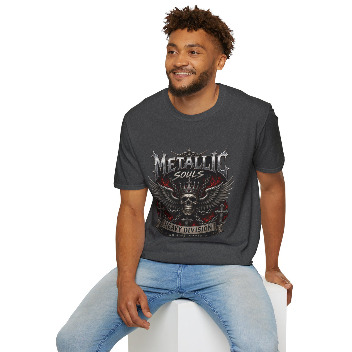 Metallic Souls Skull Tee — Heavy Metal Band Graphic T-Shirt