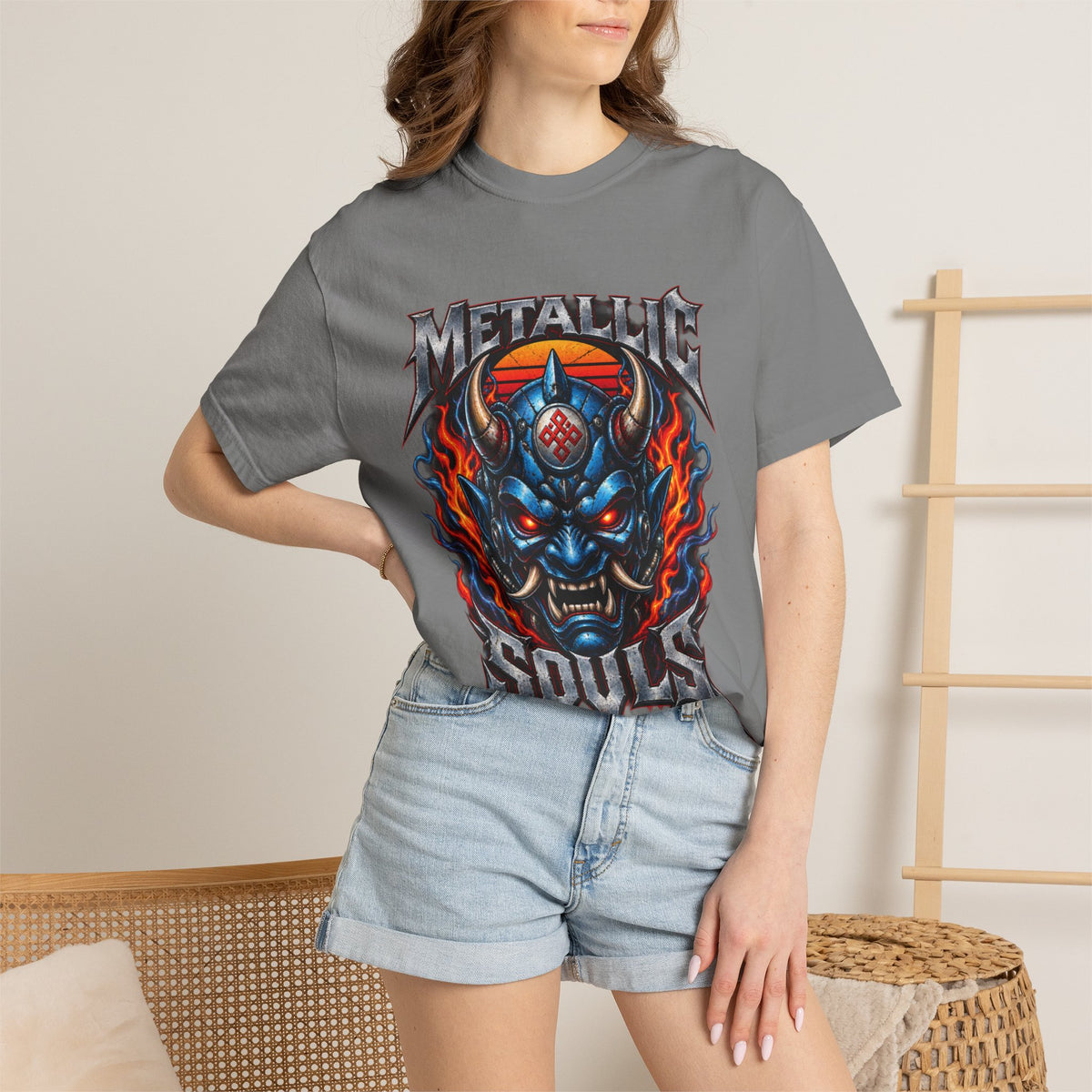 Metallic Souls Demon Skull T-Shirt
