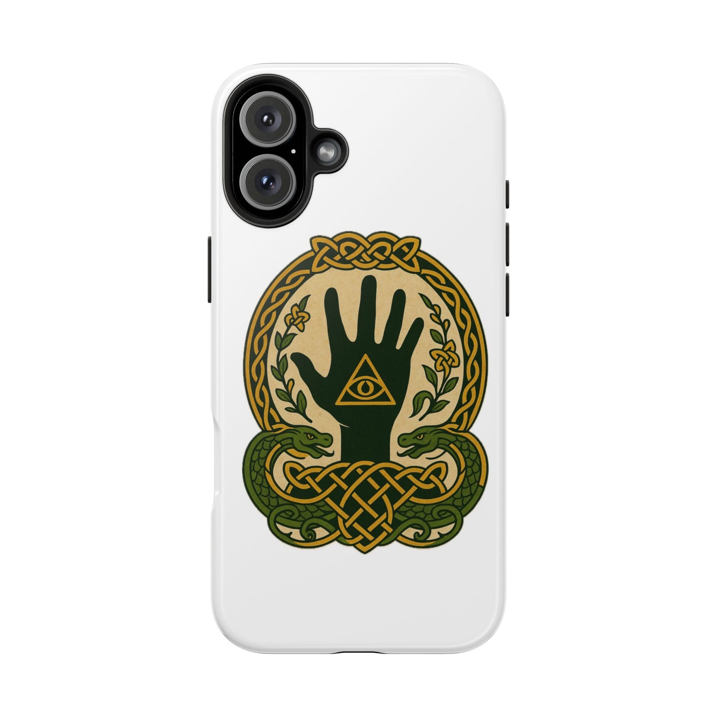Celtic Eye of Providence Tough Phone Case — Protective Mythic Hand Design