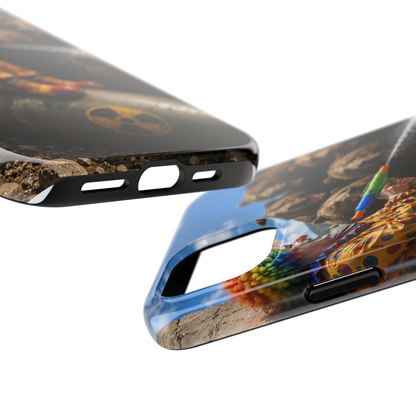 Tough Phone Case — Surreal Clown vs. Bears Protective Phone Cover
