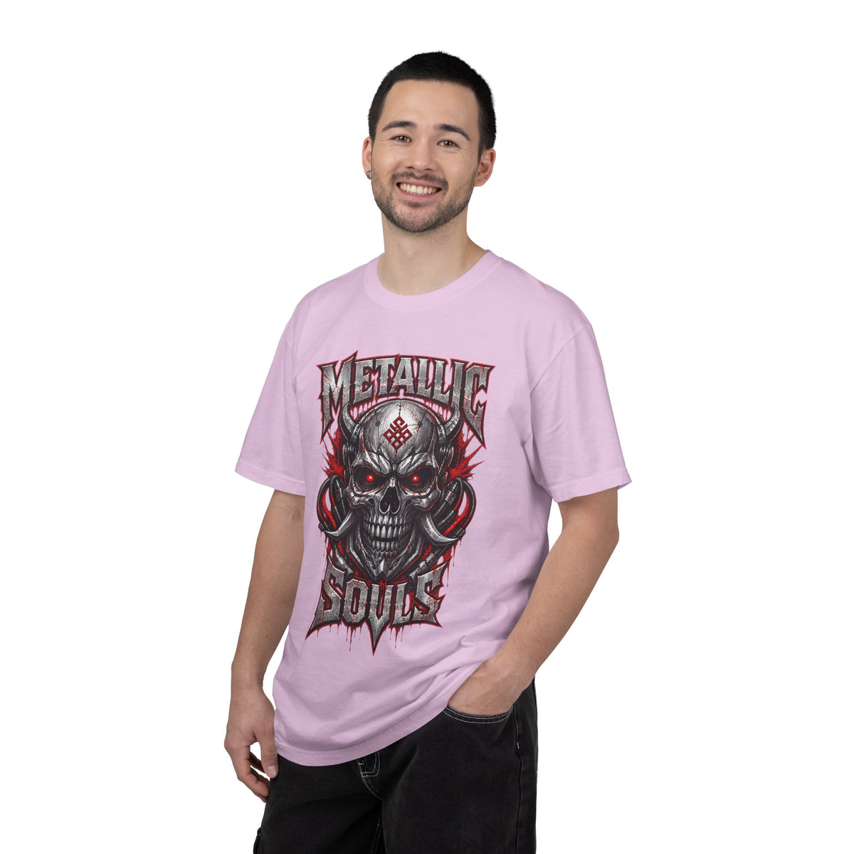 Metallic Souls Skull T-Shirt — Gothic Heavy Metal Band Tee