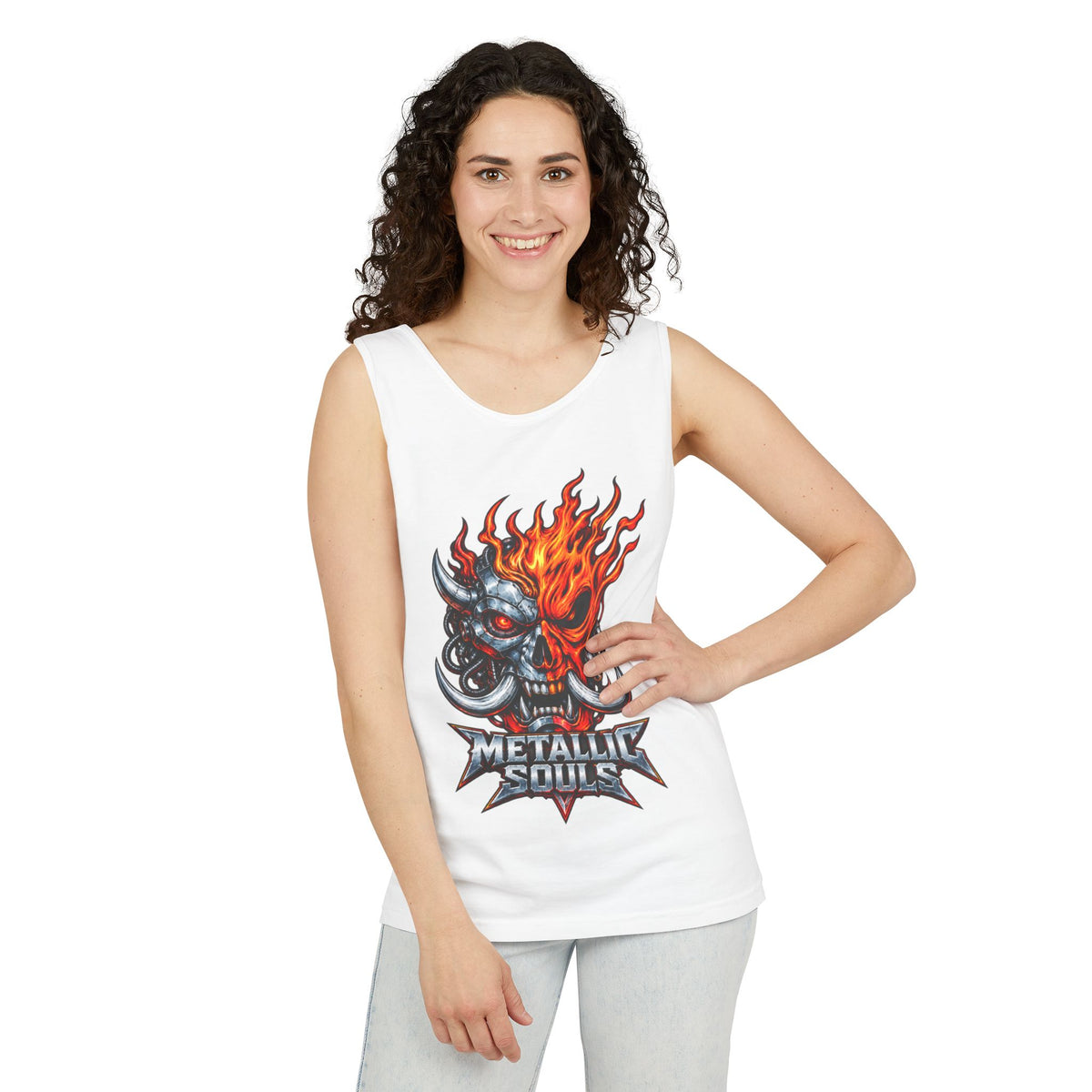 Flaming Skull "Metallic Souls" Tank Top