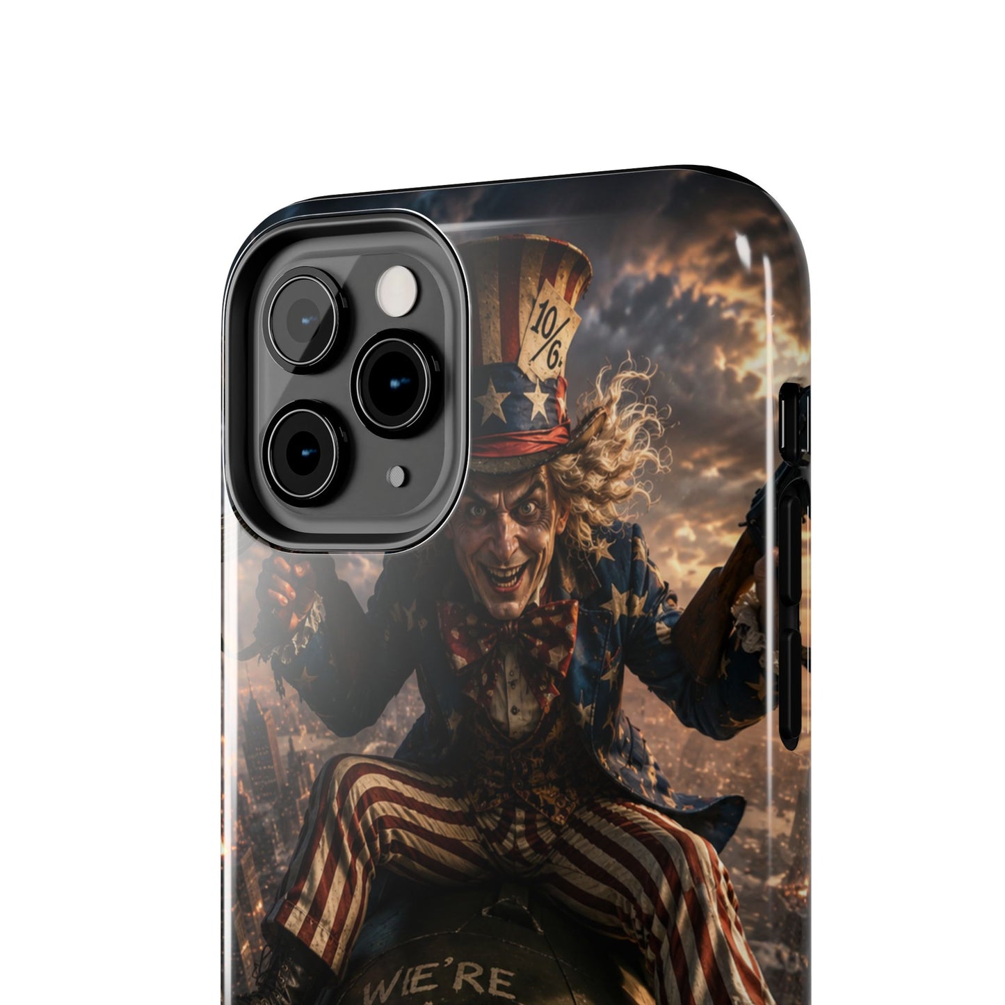 Tough Phone Case — Dark Uncle Sam 'We're All Mad Here' Nuclear Bomb Design