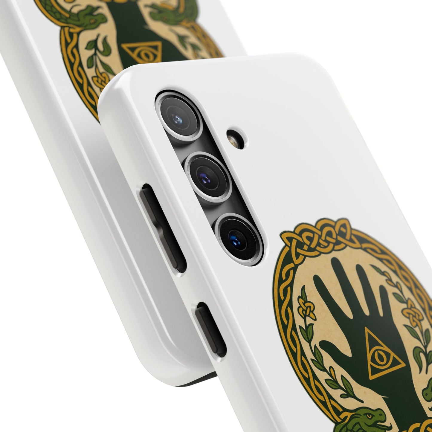 Celtic Eye of Providence Tough Phone Case — Protective Mythic Hand Design