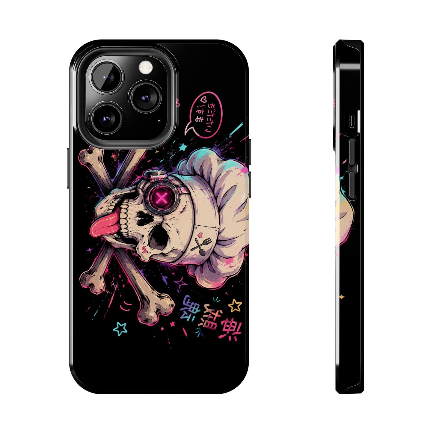 Skull & Crossbones Tough Phone Case — Neon Kawaii Punk Protection