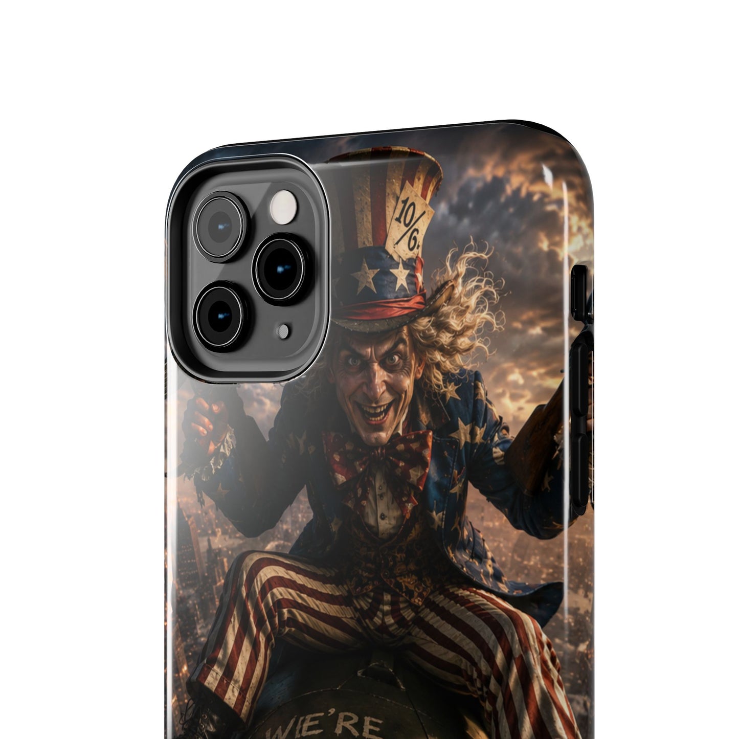 Tough Phone Case — Dark Uncle Sam 'We're All Mad Here' Nuclear Bomb Design