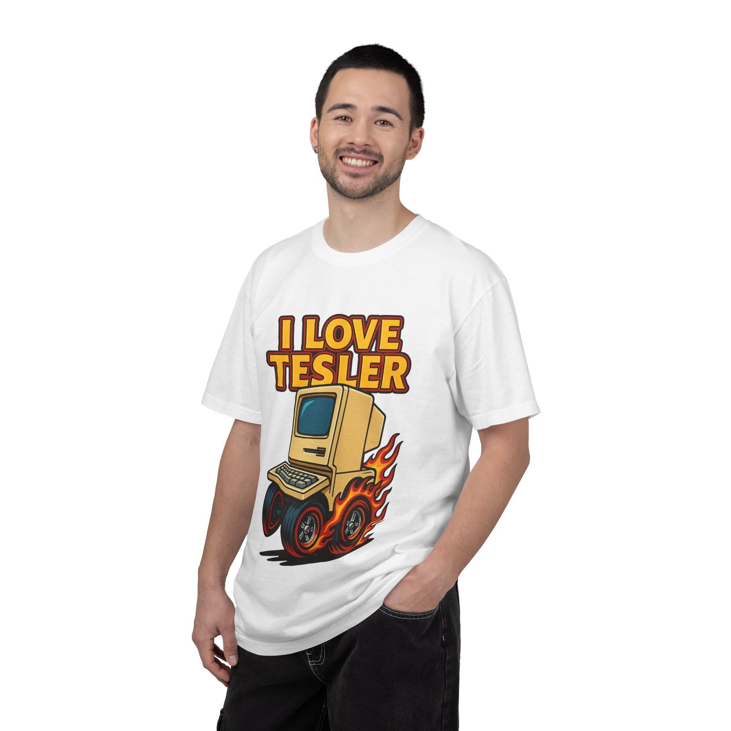I Love Tesler Vintage Computer Tee — Retro Tech Graphic T-Shirt