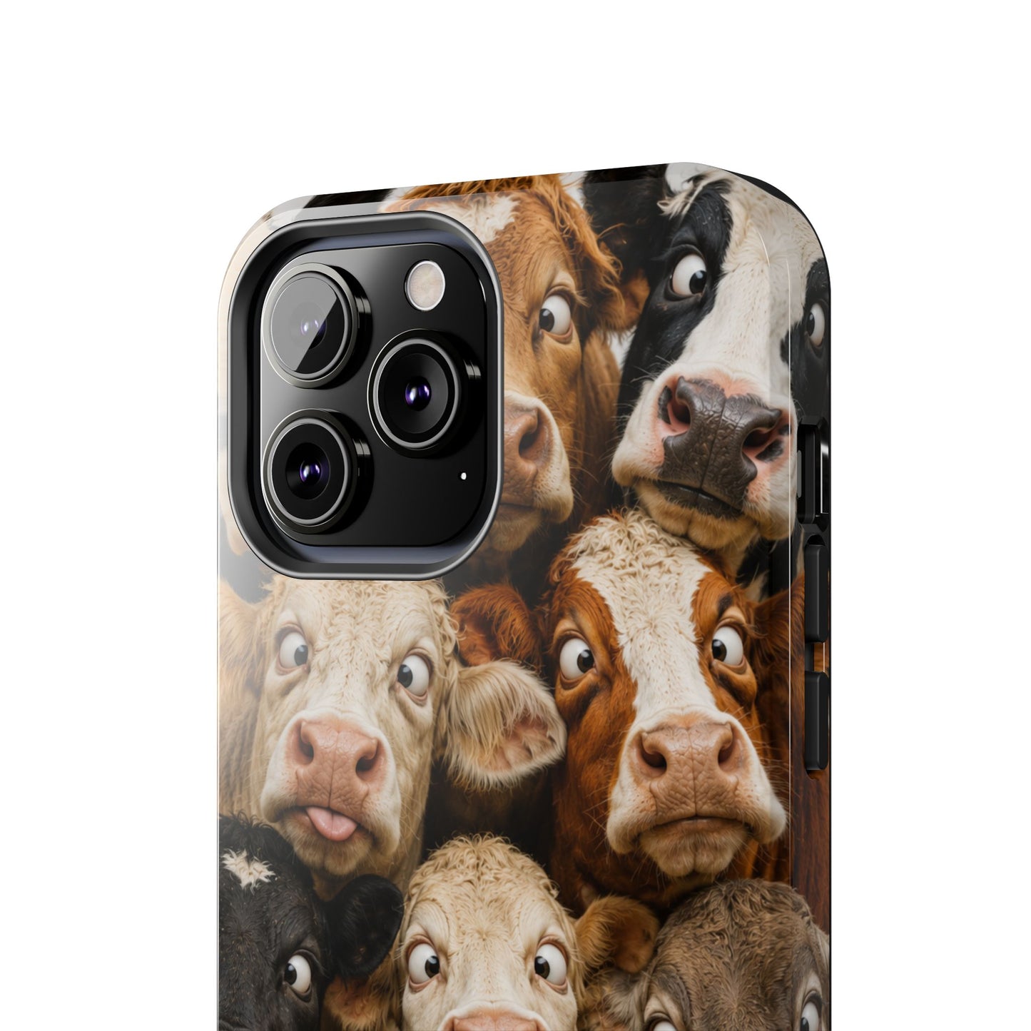 Cow Collage Tough Phone Case — Funny Farm Animal Protective Phone Cover