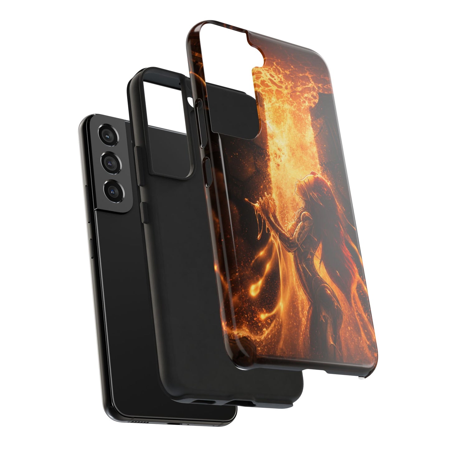 Fiery Phoenix Phone Case — Tough Protective iPhone Cover with Flame Warrior Art