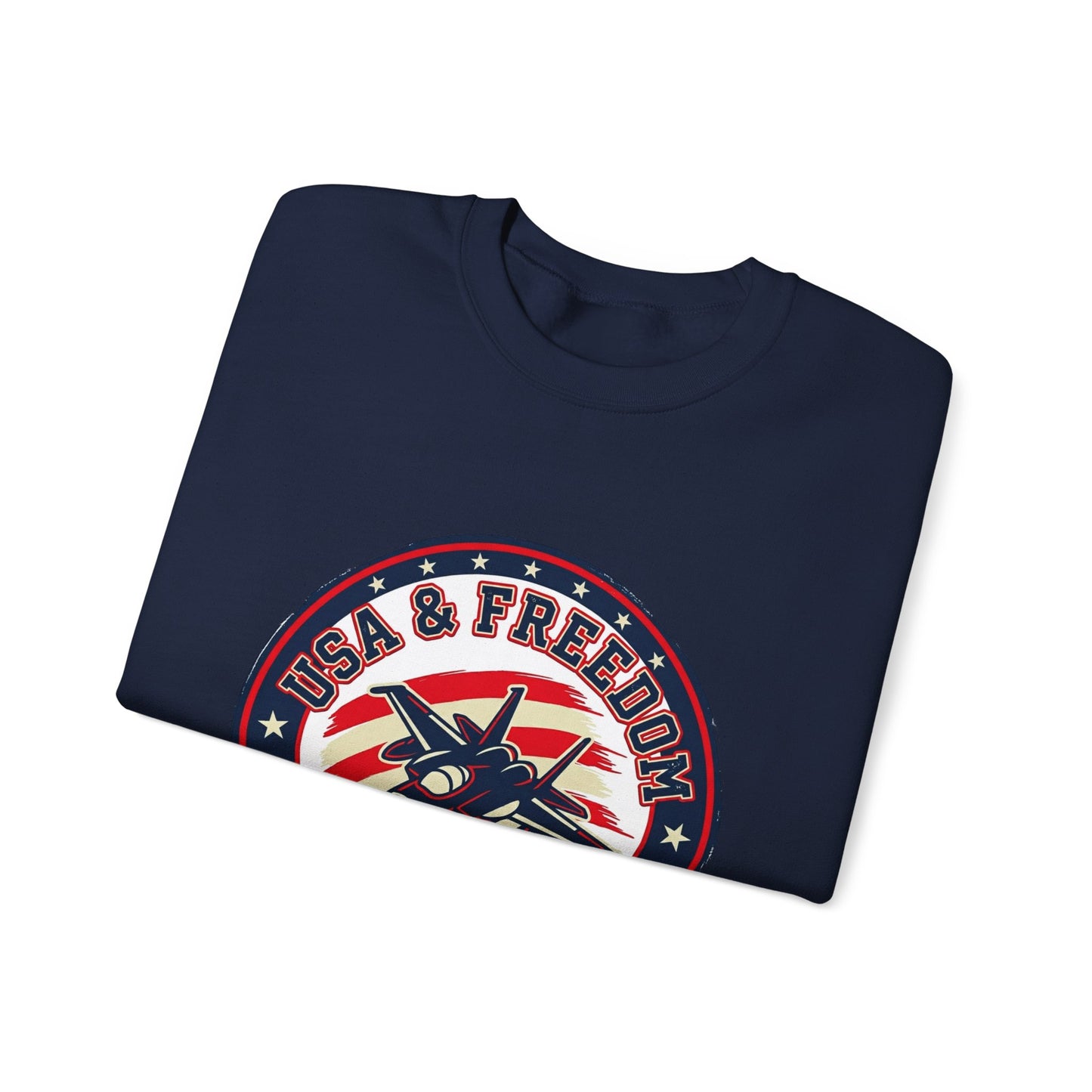 USA & Freedom Crewneck Sweatshirt | patriotic, faith-based vintage Americana