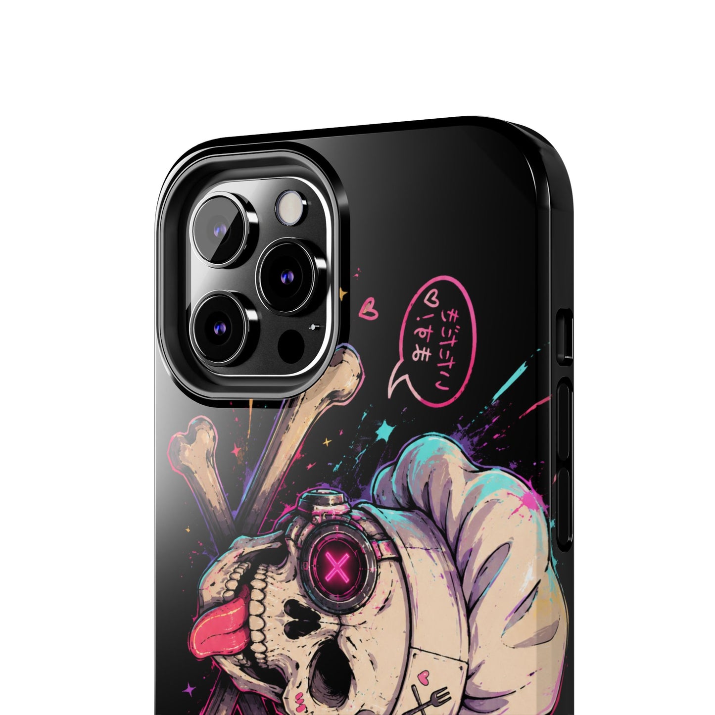 Skull & Crossbones Tough Phone Case — Neon Kawaii Punk Protection