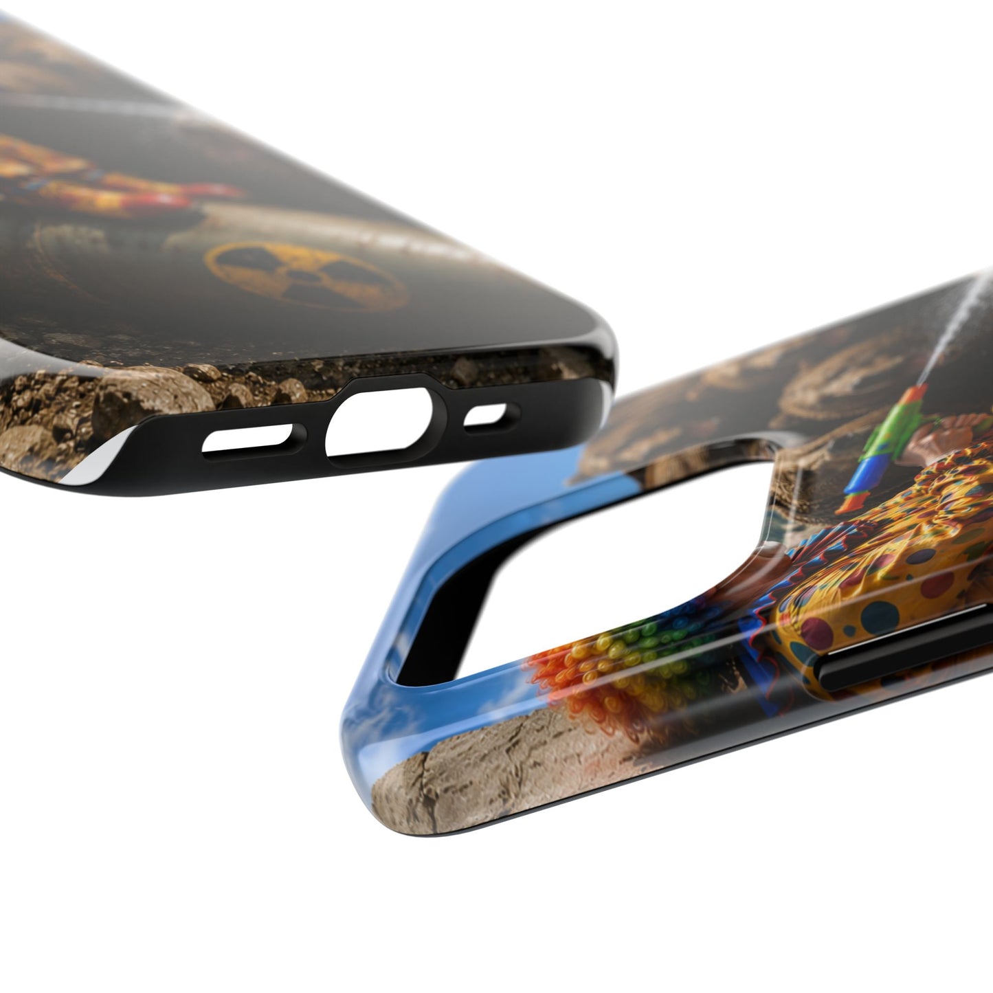 Tough Phone Case — Surreal Clown vs. Bears Protective Phone Cover