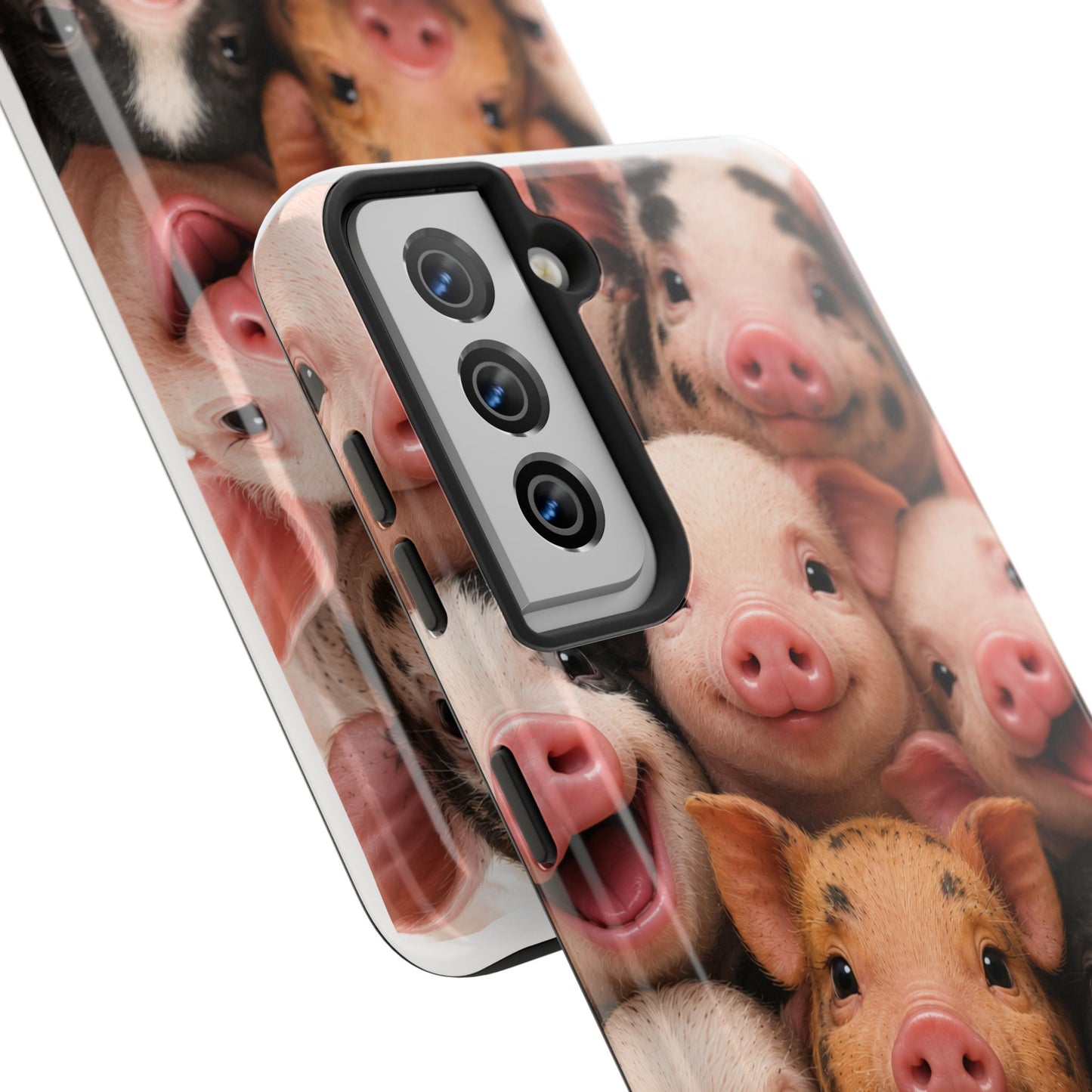 Pig Faces Tough Phone Case — Cute Farm Animal iPhone Protective Cover