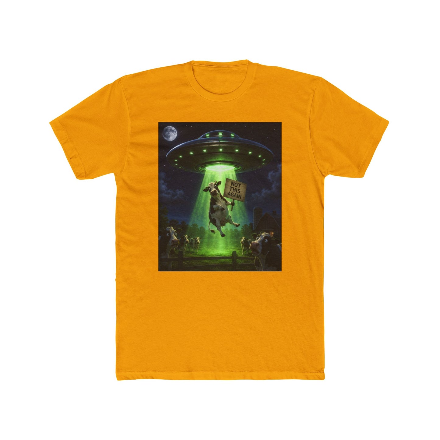 Alien Abduction Cow T-Shirt – "Take Me" Retro Sci‑Fi Tee