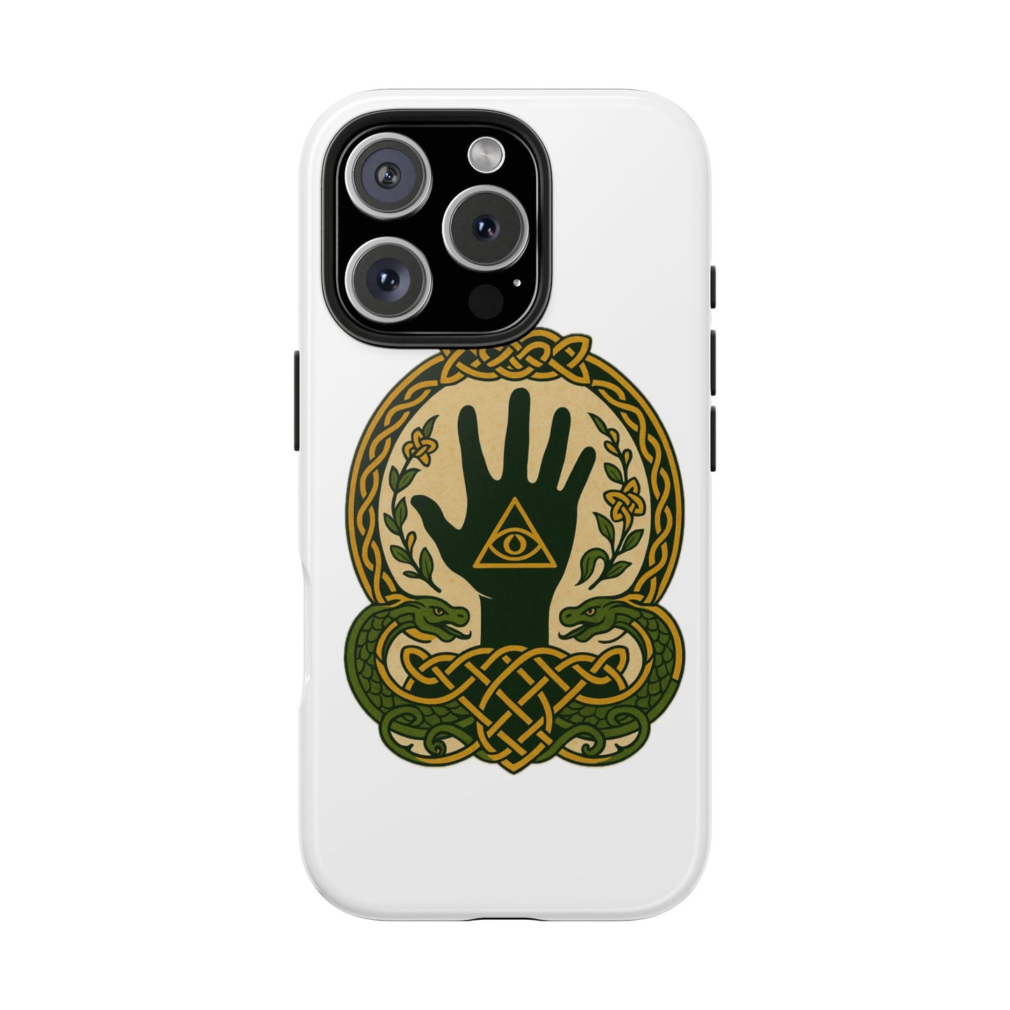 Celtic Eye of Providence Tough Phone Case — Protective Mythic Hand Design