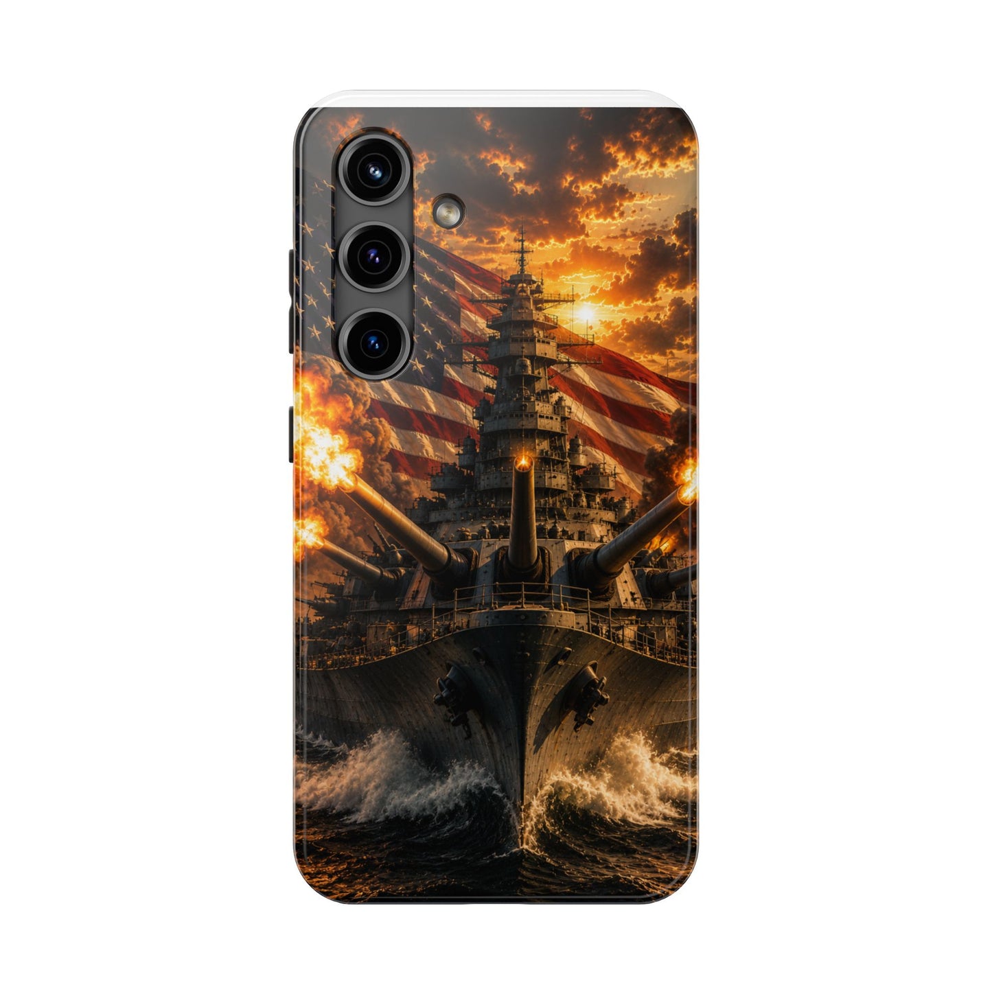 Battleship Flag Phone Case – Tough Patriotic Military iPhone Cover