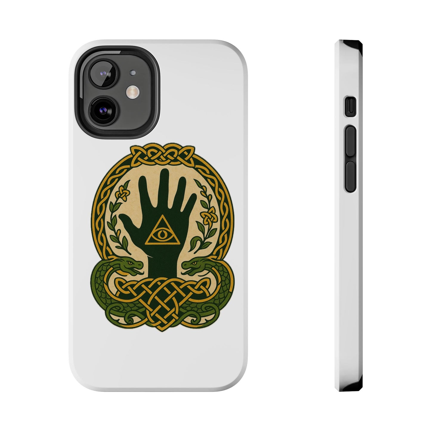 Celtic Eye of Providence Tough Phone Case — Protective Mythic Hand Design