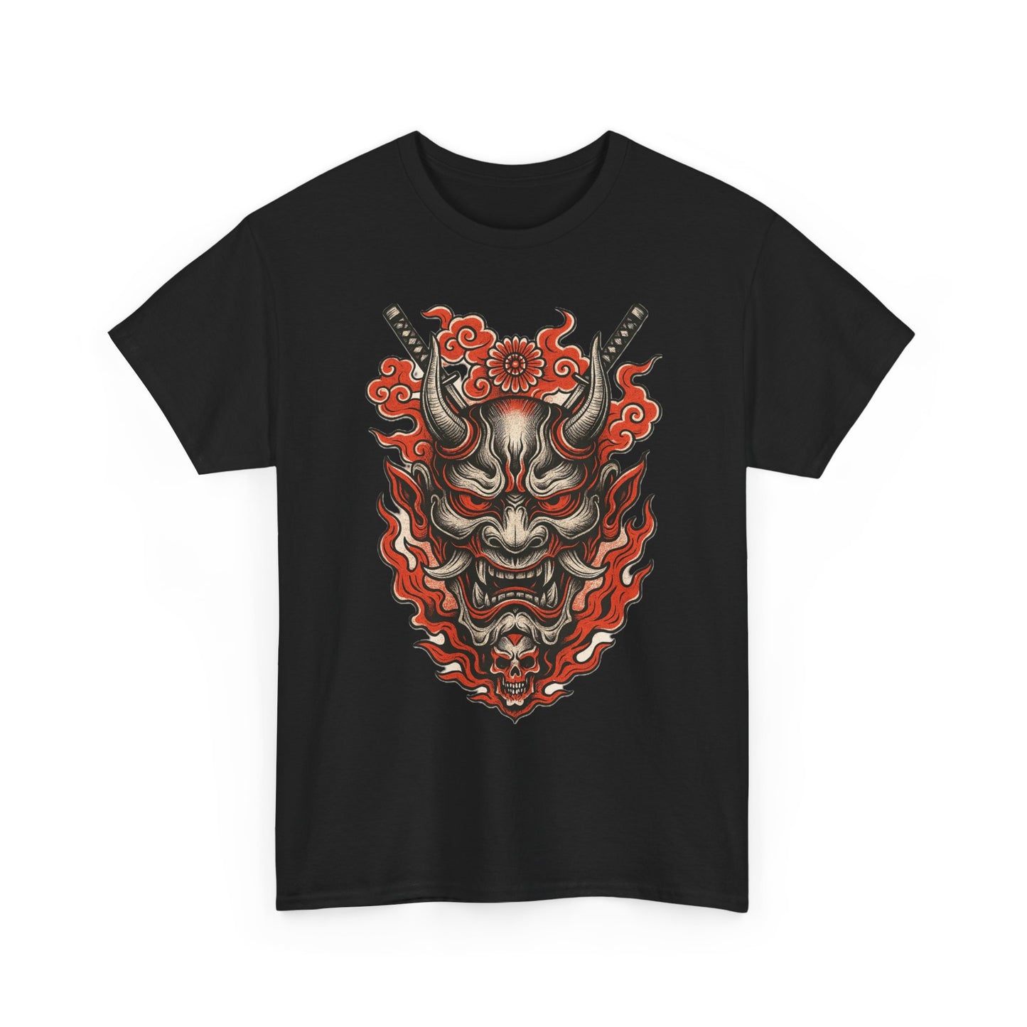 Hannya Demon Mask T-Shirt — Japanese Oni Noh Mask Art Tee