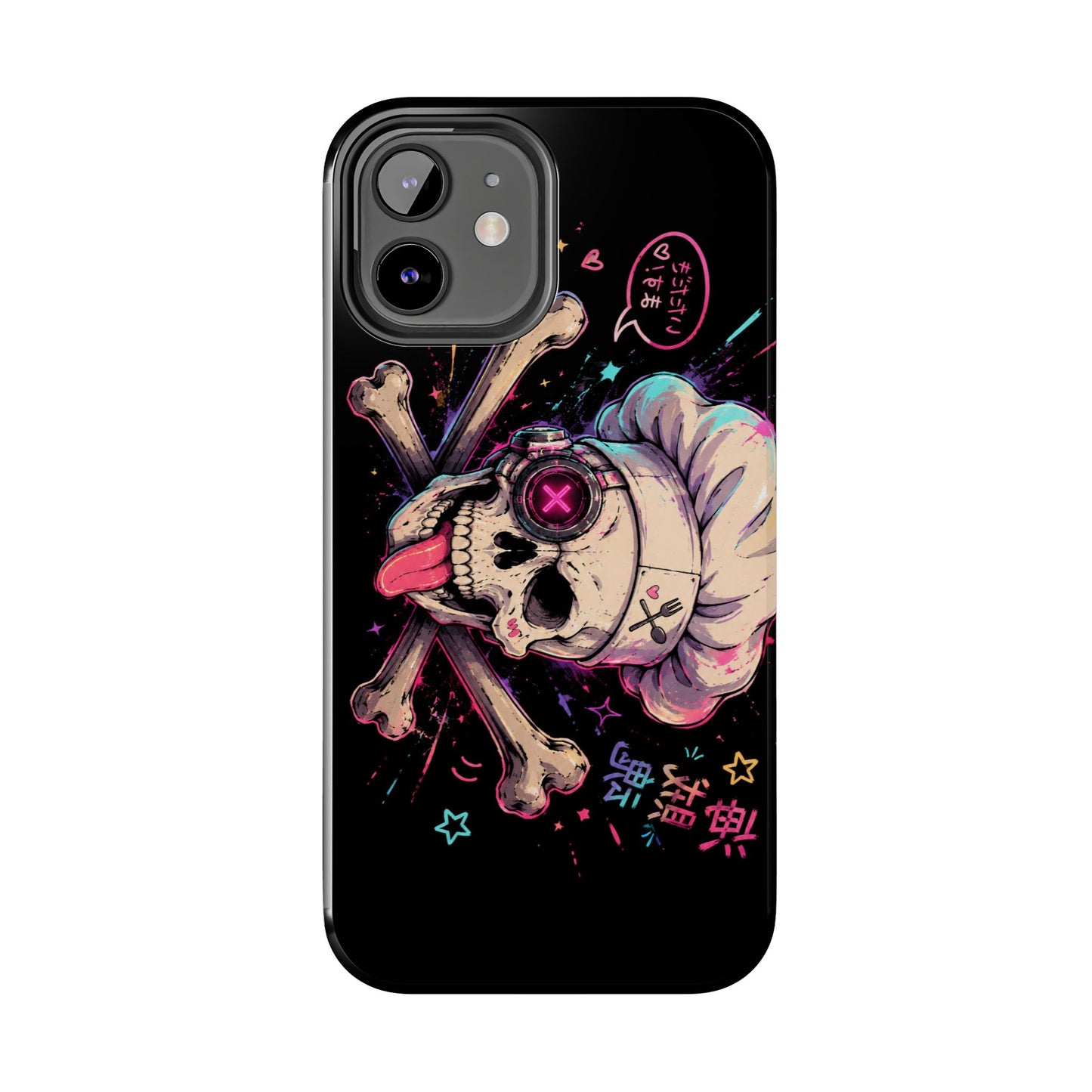 Skull & Crossbones Tough Phone Case — Neon Kawaii Punk Protection