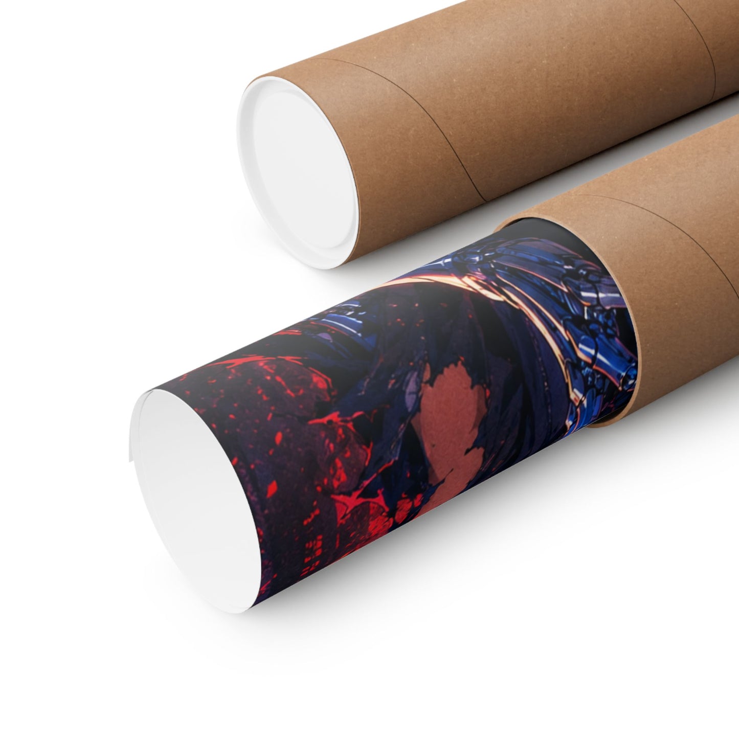 Metallic Souls Skull Poster — Gothic Anime Matte Vertical Wall Art