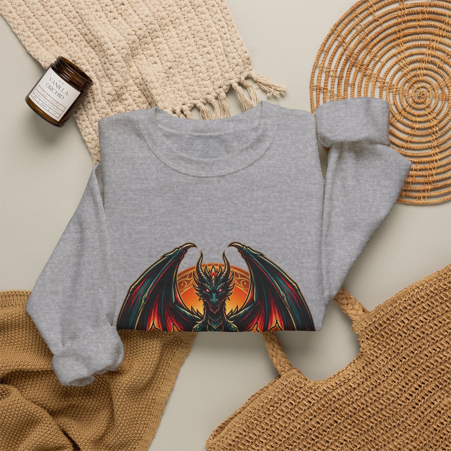 Dragon Soul Crewneck Sweatshirt | dragon, fantasy art, tattoo style