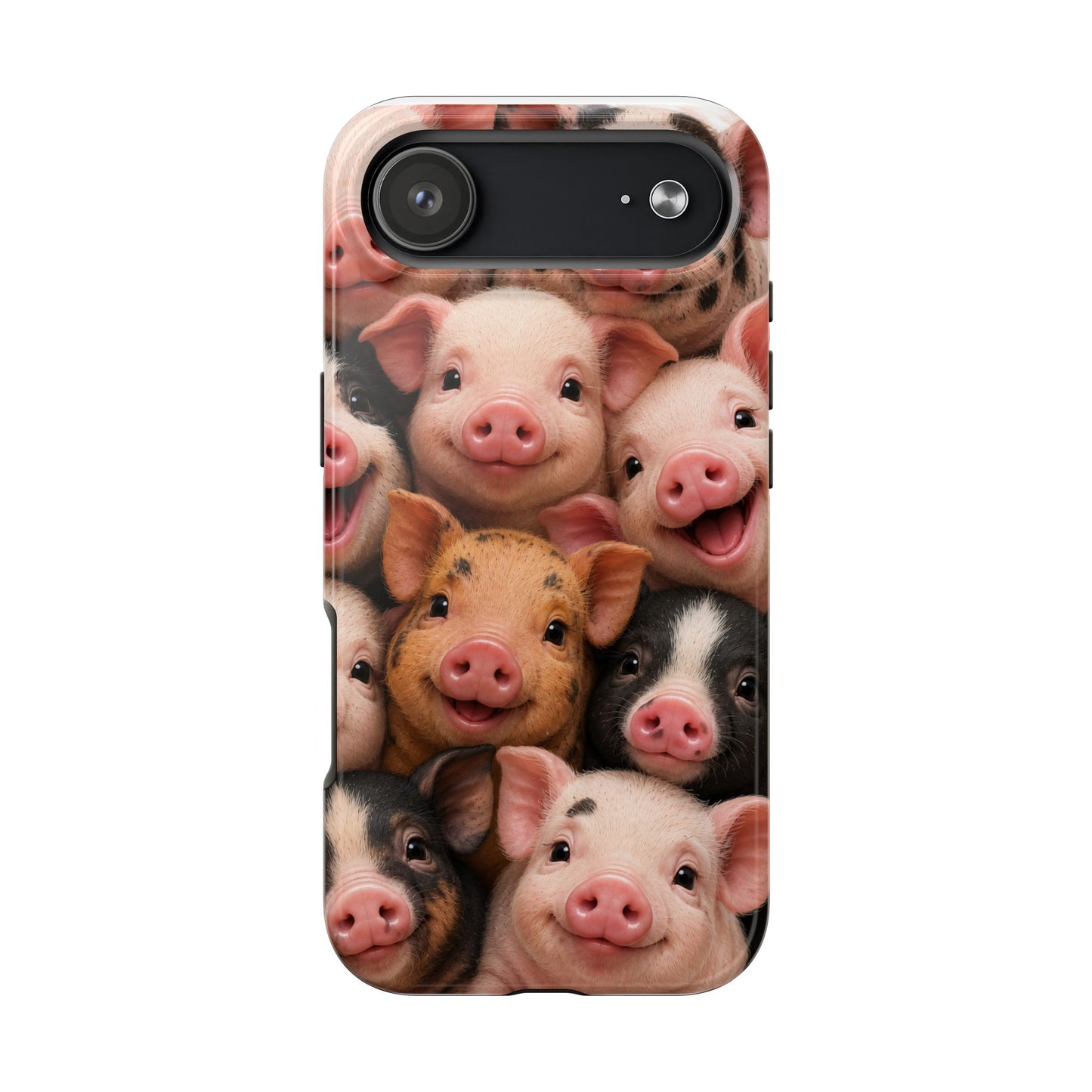Pig Faces Tough Phone Case — Cute Farm Animal iPhone Protective Cover