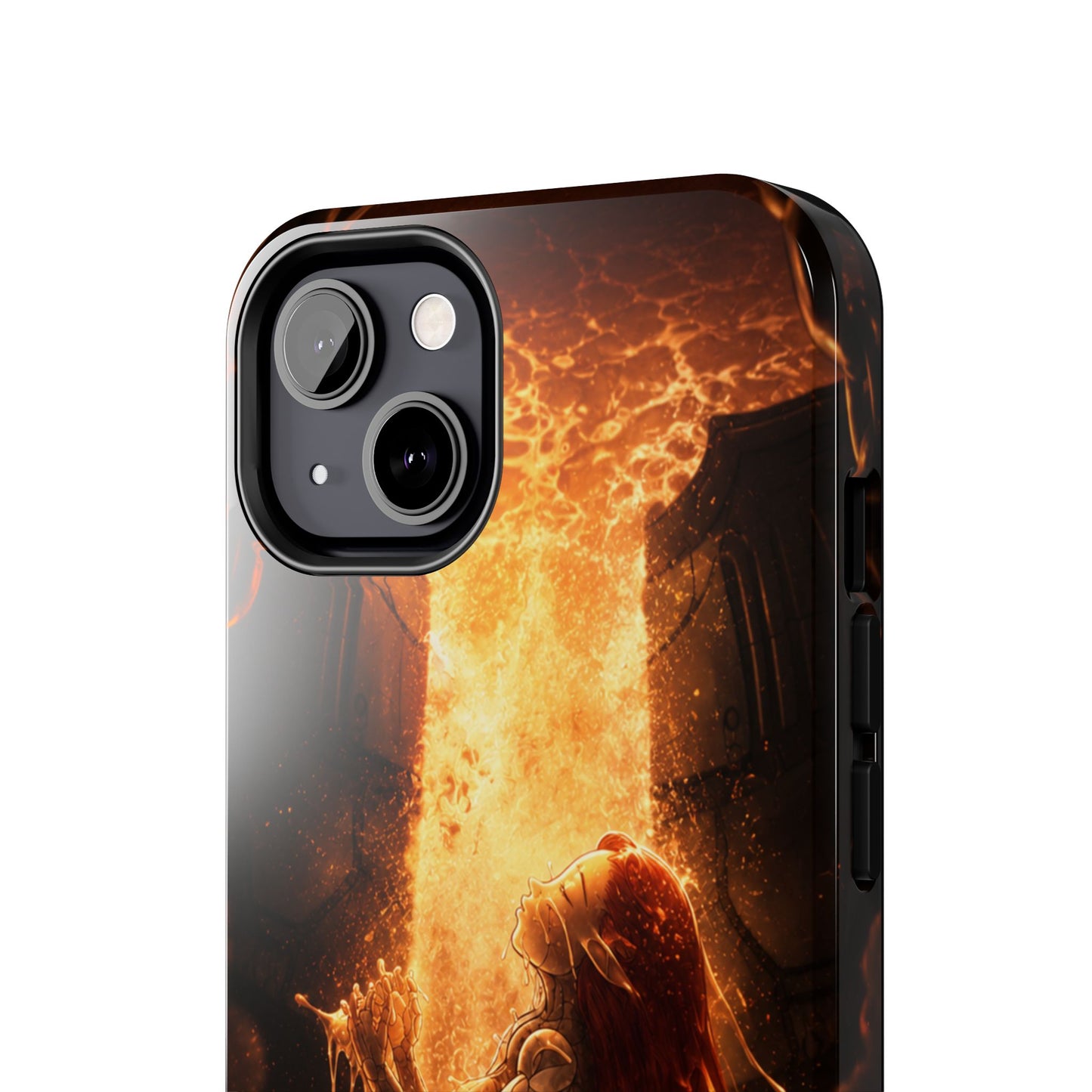 Fiery Phoenix Phone Case — Tough Protective iPhone Cover with Flame Warrior Art
