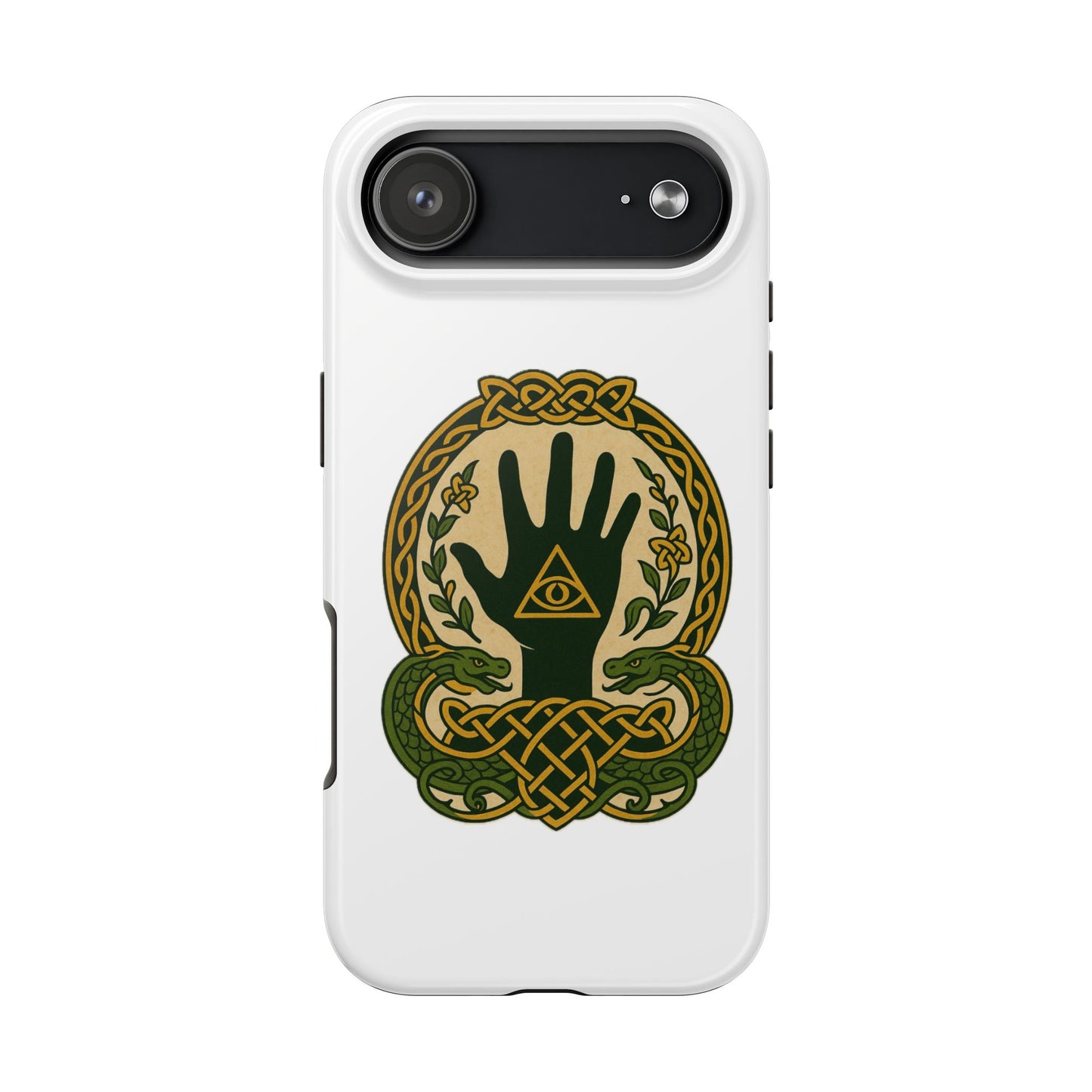 Celtic Eye of Providence Tough Phone Case — Protective Mythic Hand Design
