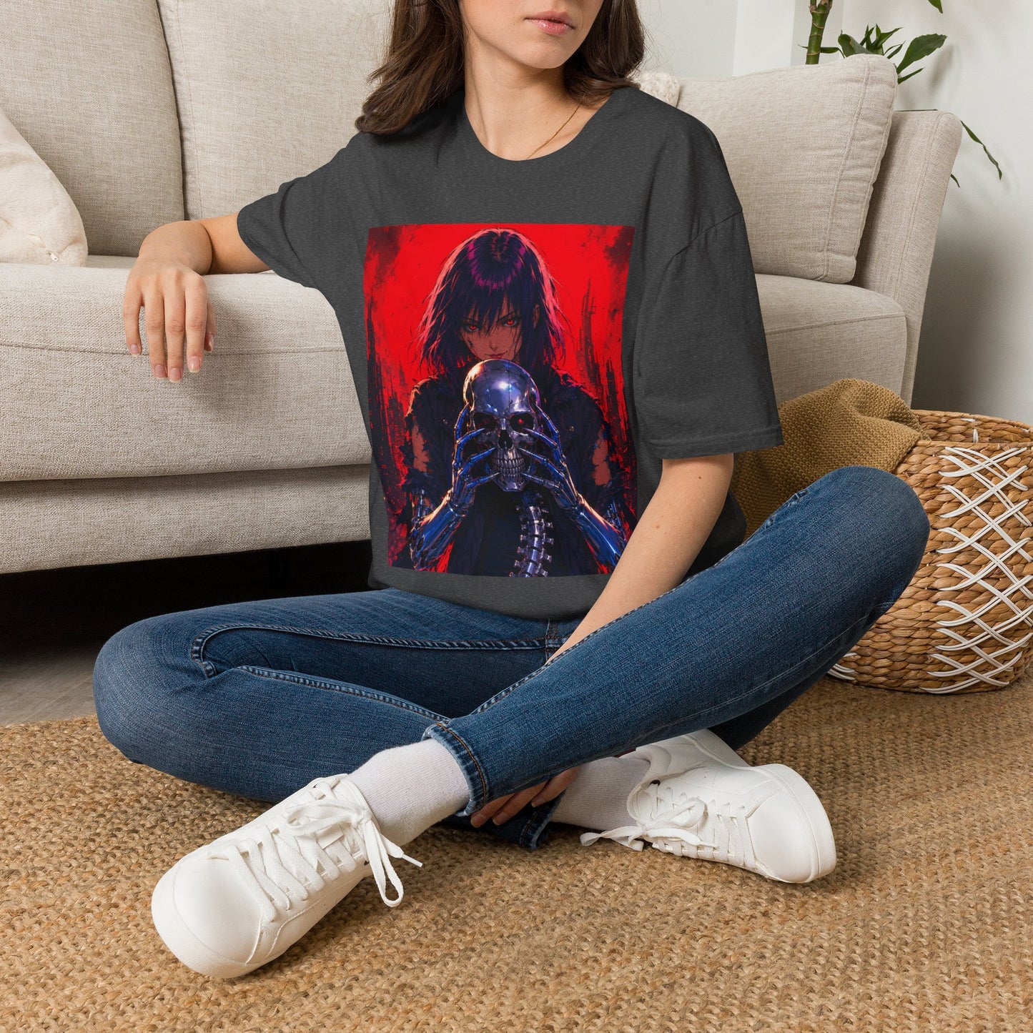 Metallic Souls Gothic Tee — Mystic Fortune Teller Anime Graphic T-Shirt