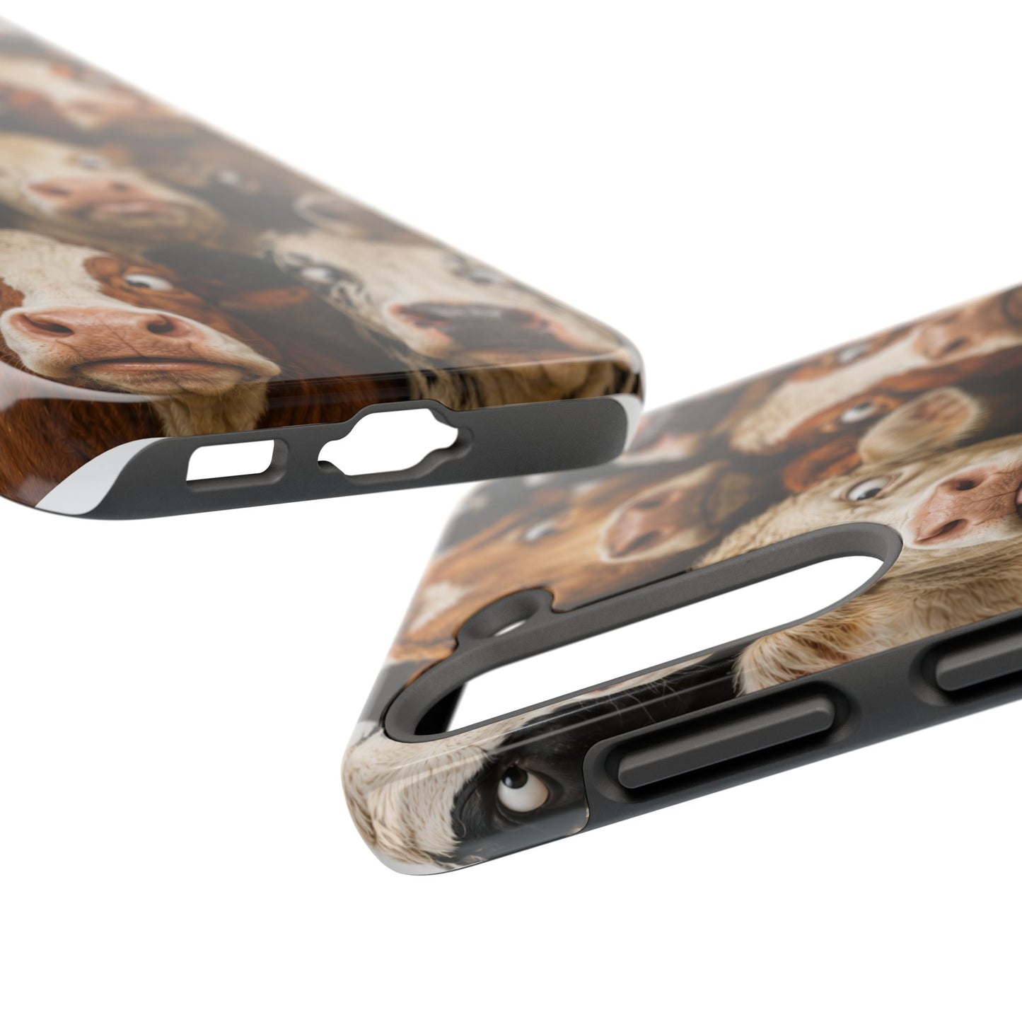 Cow Collage Tough Phone Case — Funny Farm Animal Protective Phone Cover
